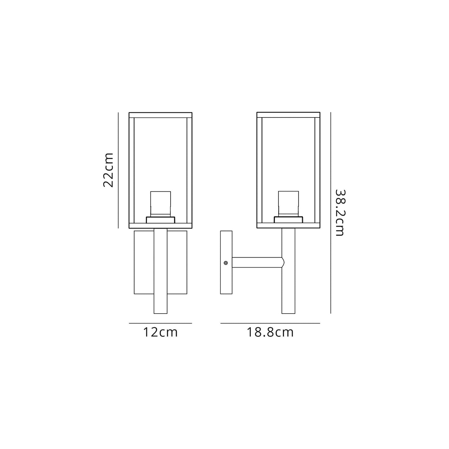 Briar Upward Wall Lamp, 1 x E27, IP54, Graphite Black, 2yrs Warranty 2