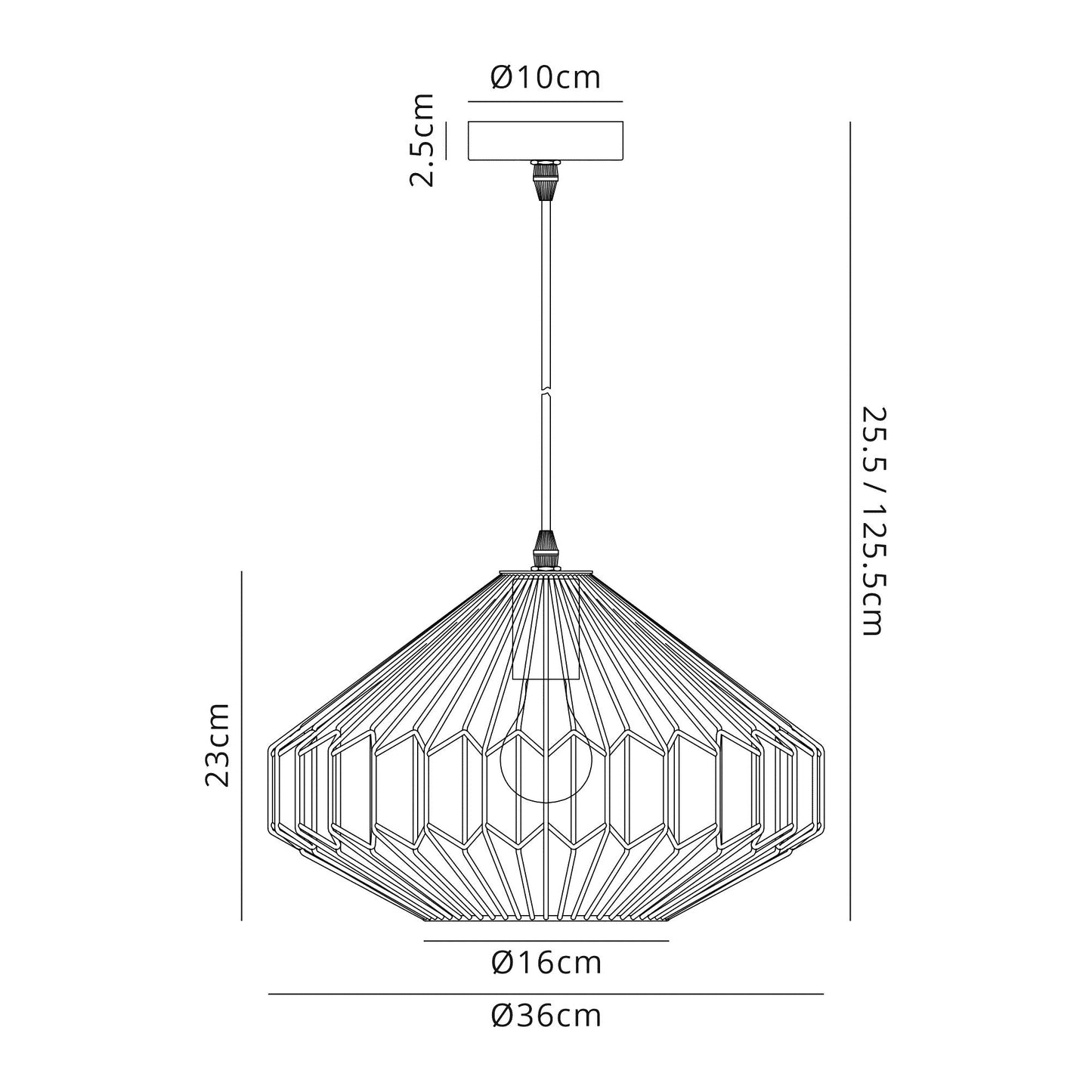 Bucklow Medium Pendant, 1 x E27, Antique Copper and Black 2