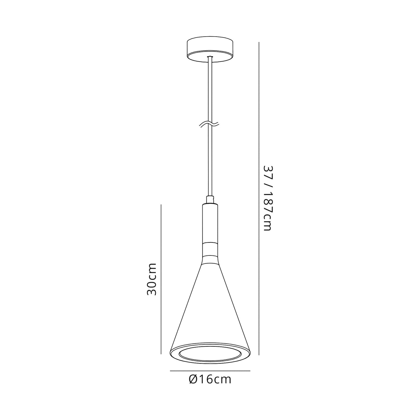Russet Pendant, 1 x E27, White Paintable Gypsum