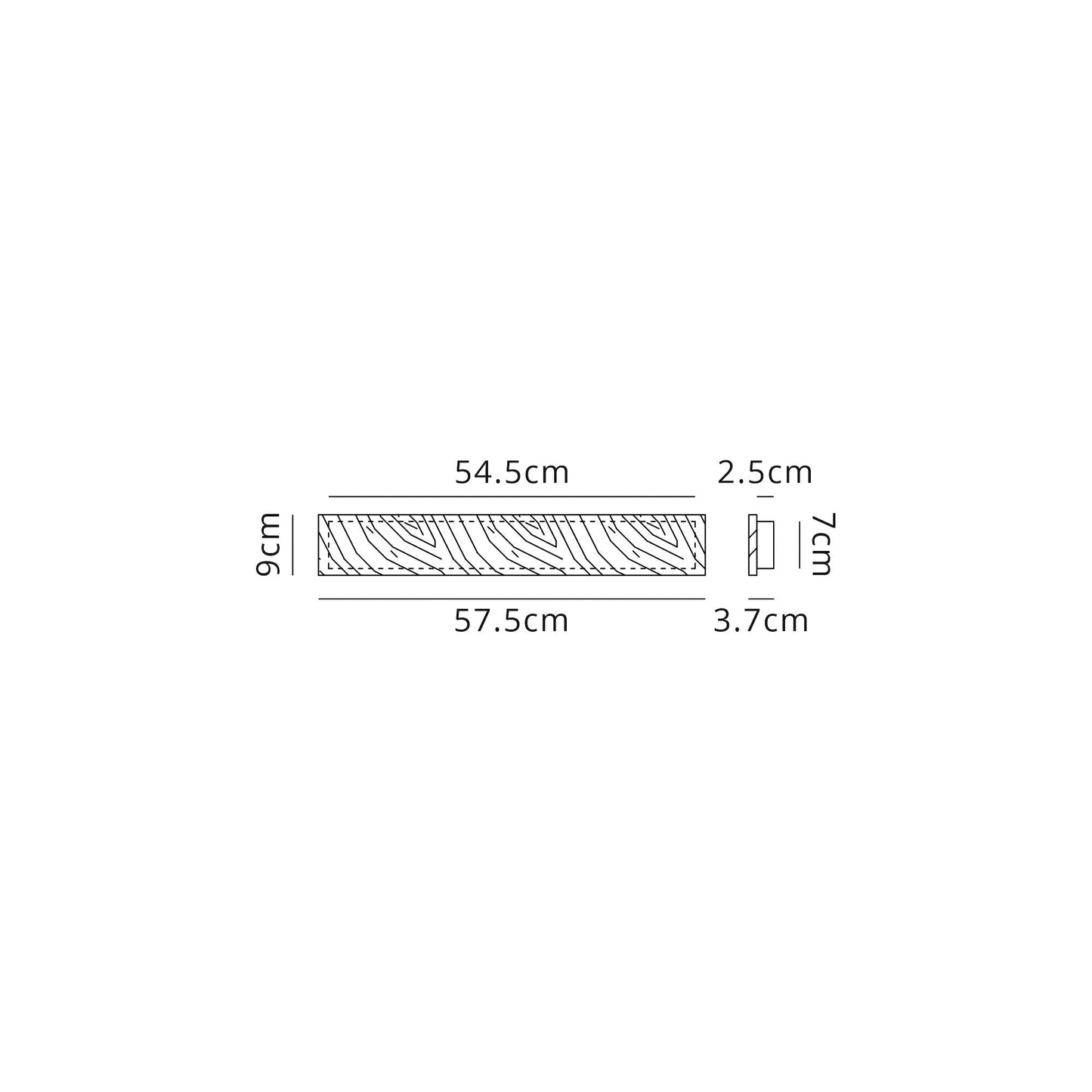 Clutton Wall Lamp, 2 x 10W LED, 3000K, 968lm, Oak and Matt White, 3yrs Warranty
