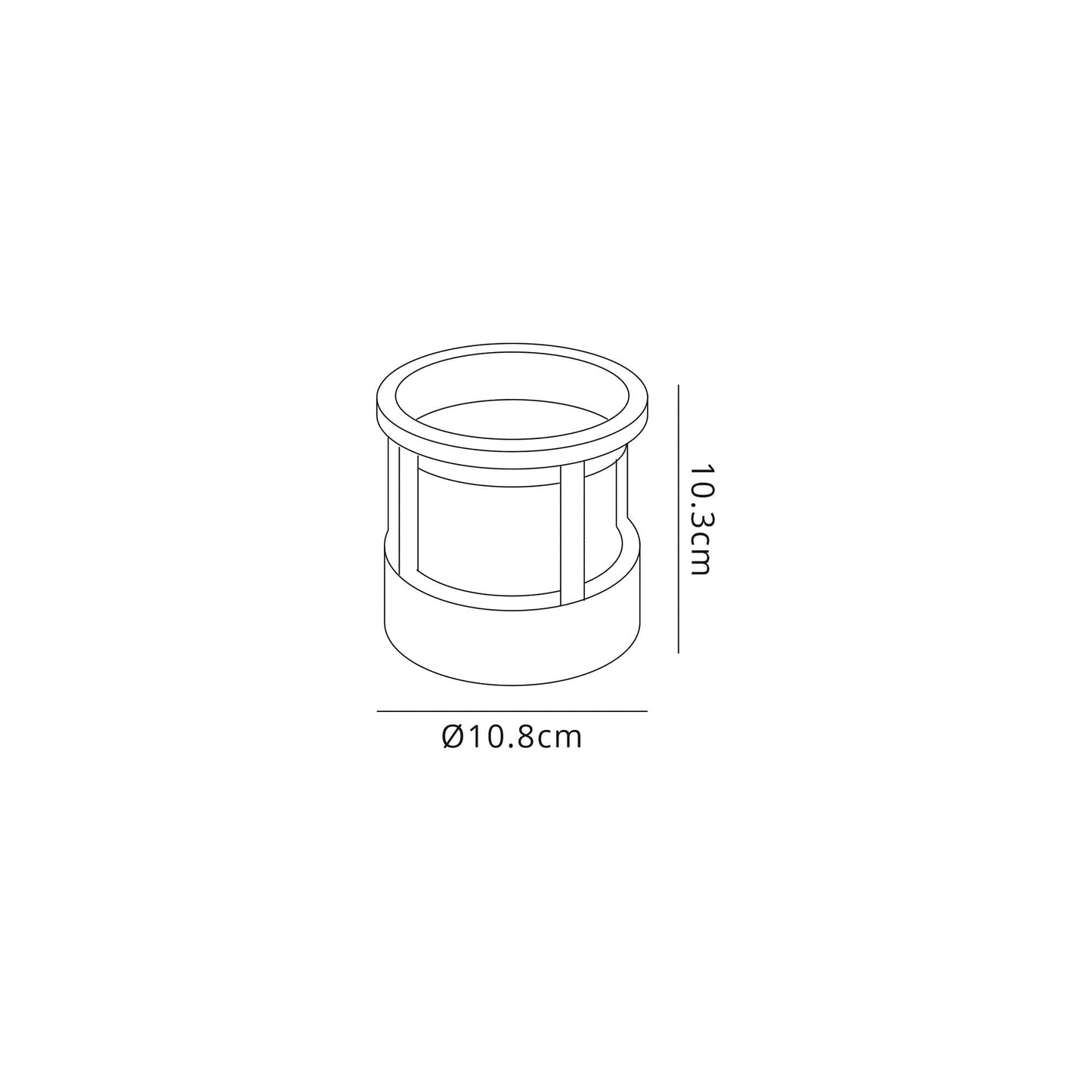 Elm Round Downlight, 1 x 6W LED, 3000K, 360lm, IP54, Anthracite, 3yrs Warranty