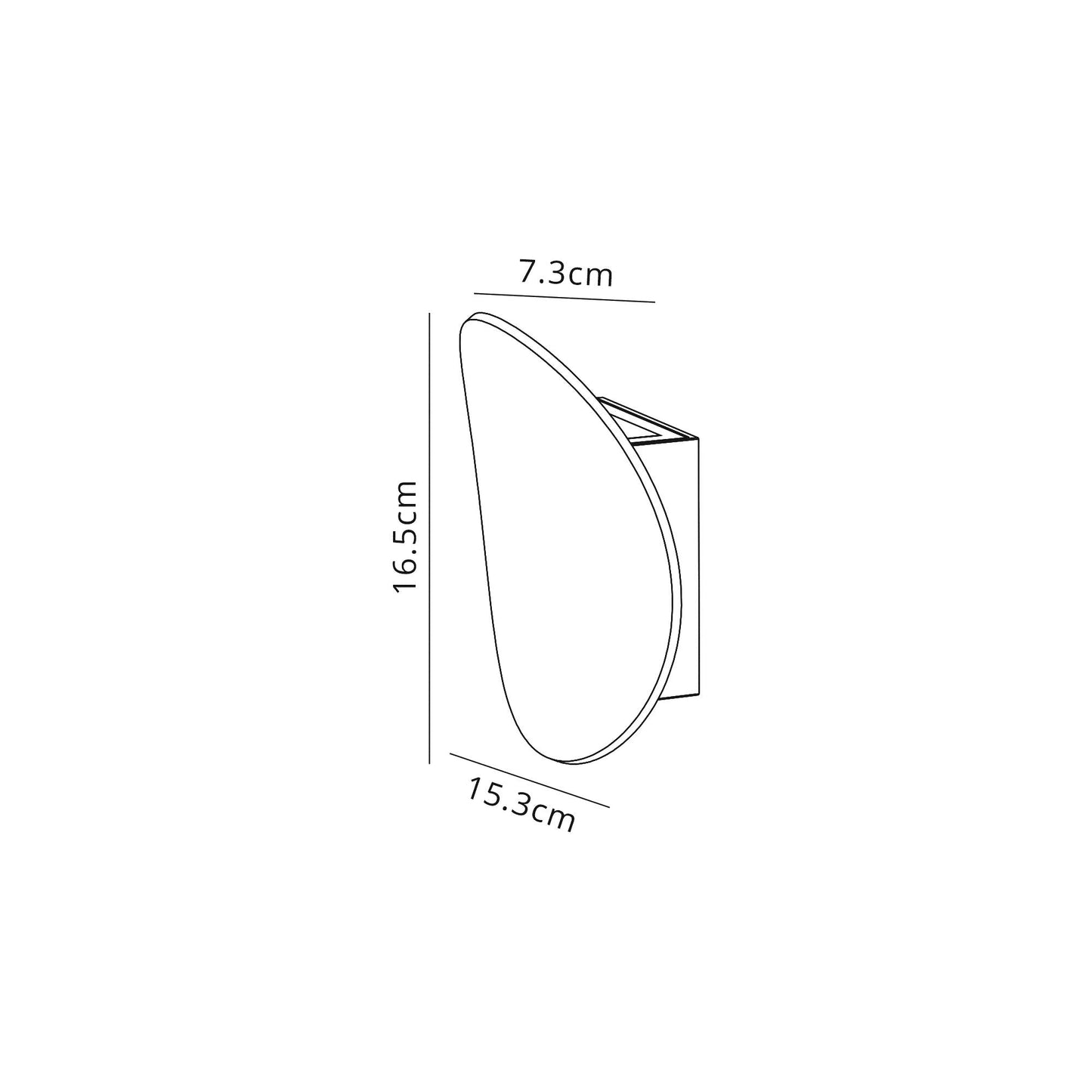 Oak Wall Lamp, 1 x 6W LED, 3000K, 700lm, IP54, Anthracite, 3yrs Warranty