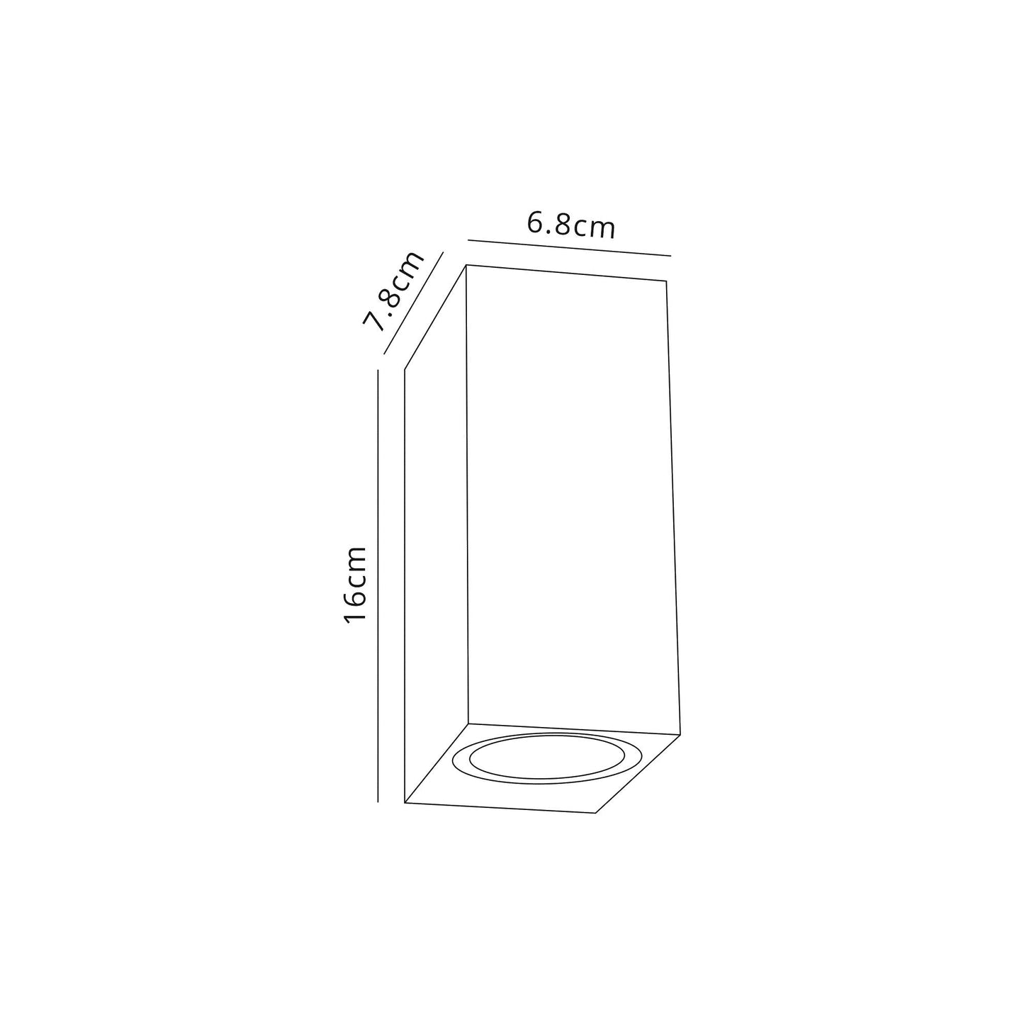 Mill Rectangle Wall Lamp, 2 x GU10, IP54, Black and Silver