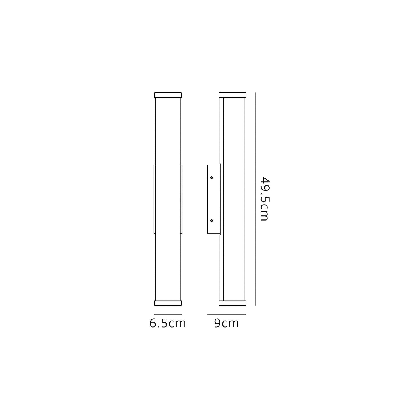 Oatlands Wall Lamp Large, 1 x 12W LED, 4000K, 848lm, IP44, Polished Chrome, 3yrs Warranty 2