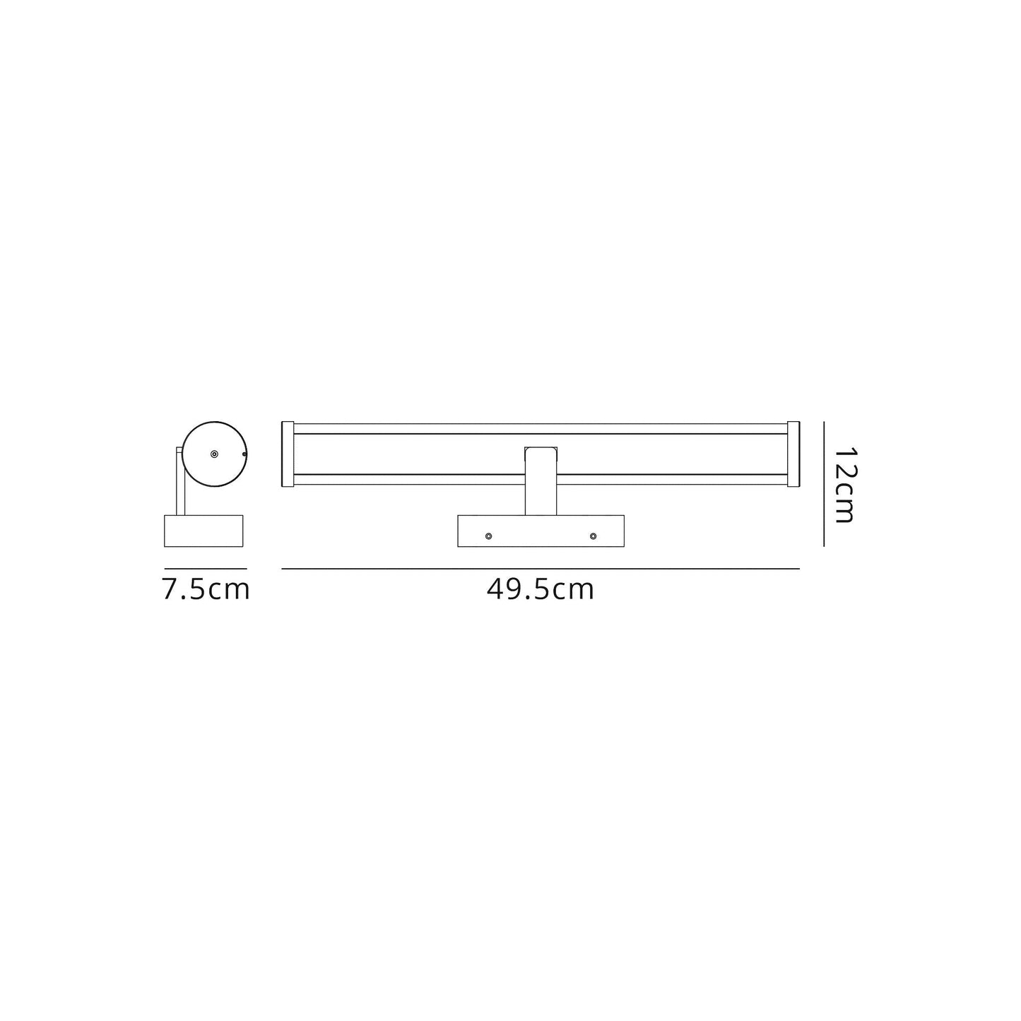 Oatlands Wall Lamp Over Mirror, 1 x 12W LED, 4000K, 795lm, IP44, Polished Chrome, 3yrs Warranty 2