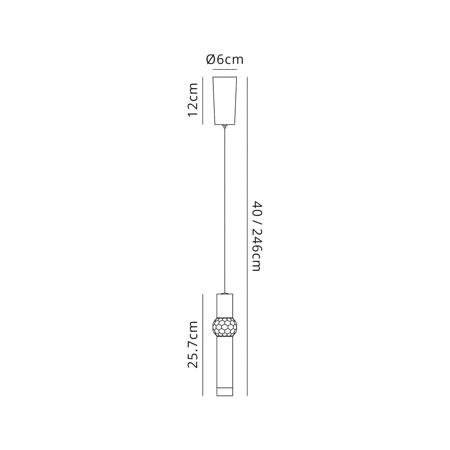 Bollington 1 Light Pendant, 1 x 5W LED, 3000K, 118lm, Polished Chrome, 3yrs Warranty