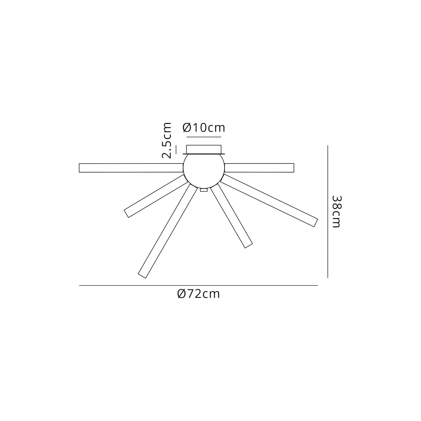 Sandiway Semi-Flush 8 Light G9, Clear & Chrome and Polished Chrome