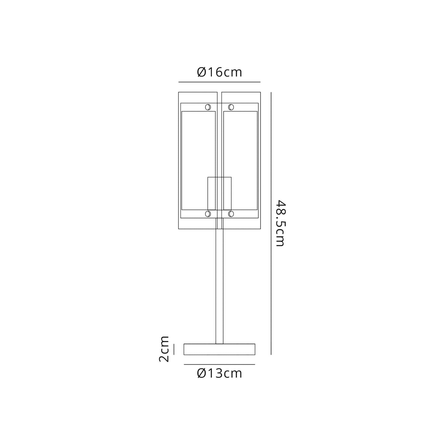Tarporley Table Lamp, 1 Light E27, Polished Chrome