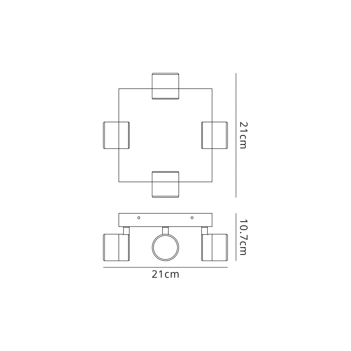 Mottram 4 Light Ceiling, 4 x 5W LED, 4000K, 1700lm, IP44, Polished Chrome, 3yrs Warranty