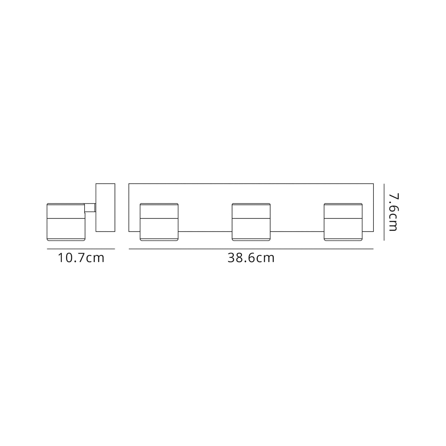 Mottram Wall Lamp Triple Adjustable, 3 x 5W LED, 4000K, 1275lm, IP44, Polished Chrome, 3yrs Warranty