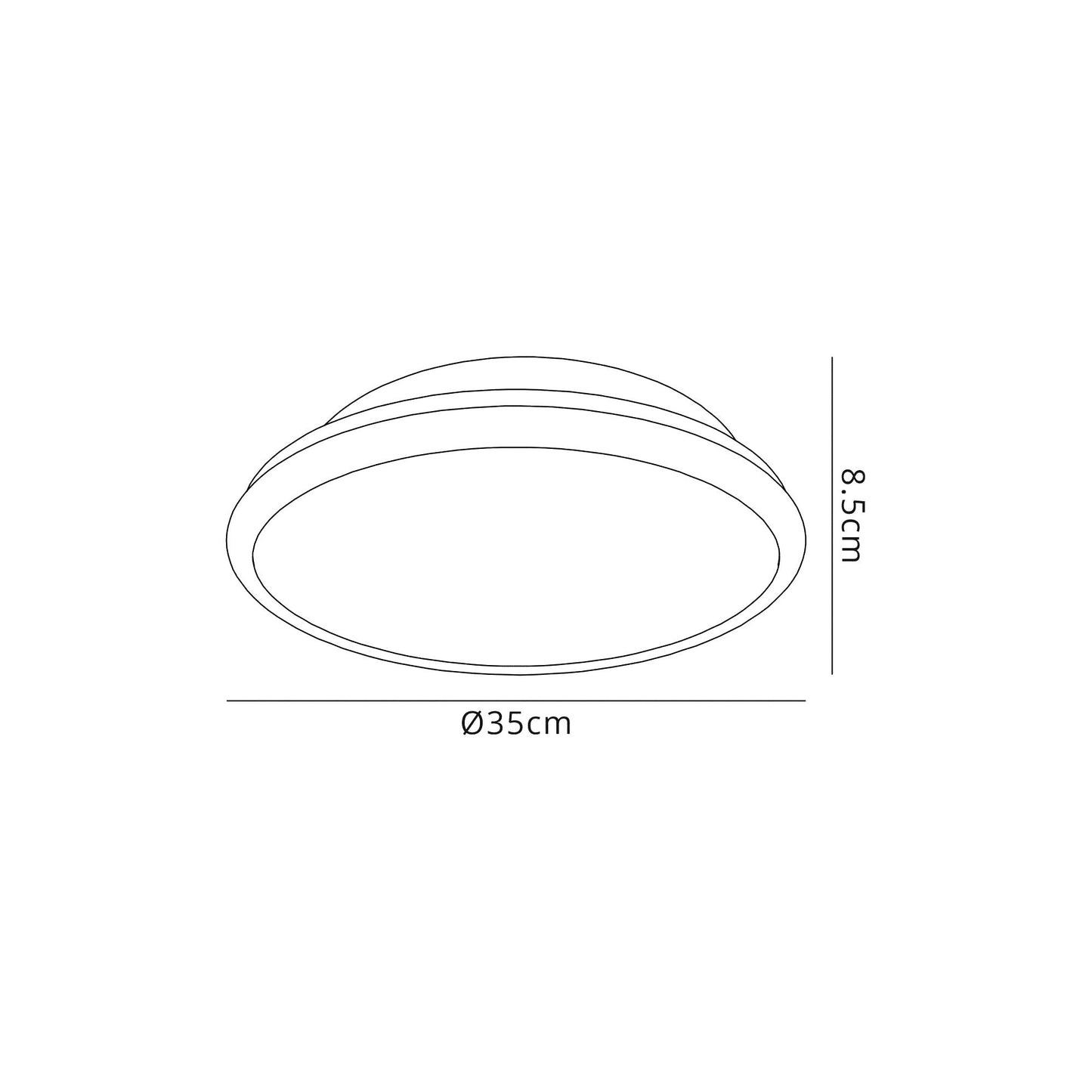 Massey Ceiling, 35cm 1 x 18W LED, 3000K, 1044lm, IP44, Satin Nickel and Crystaline, 3yrs Warranty
