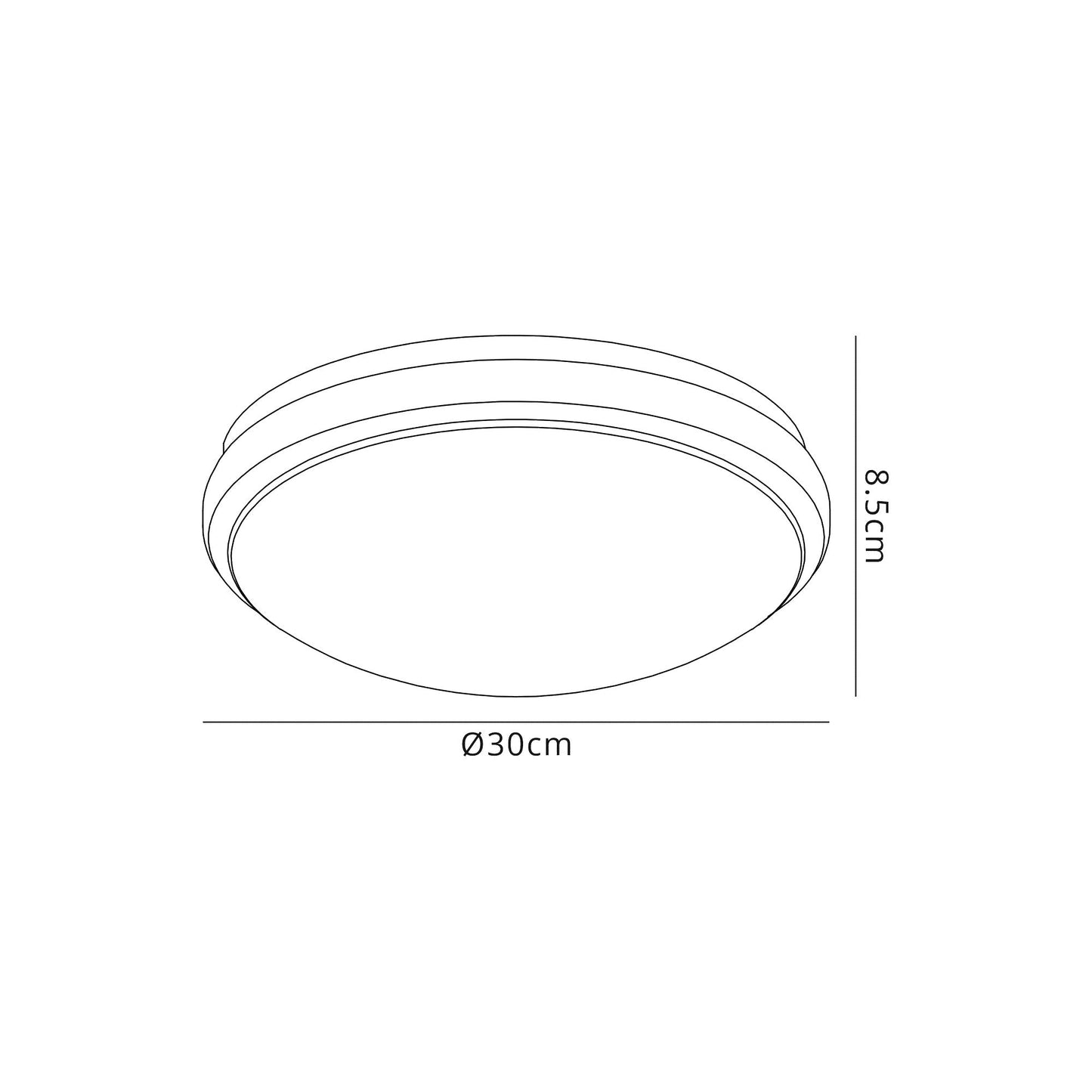 Heald Ceiling, 1 x 12W LED, 4000K, 565lm, IP44, Satin Nickel and White, 3yrs Warranty