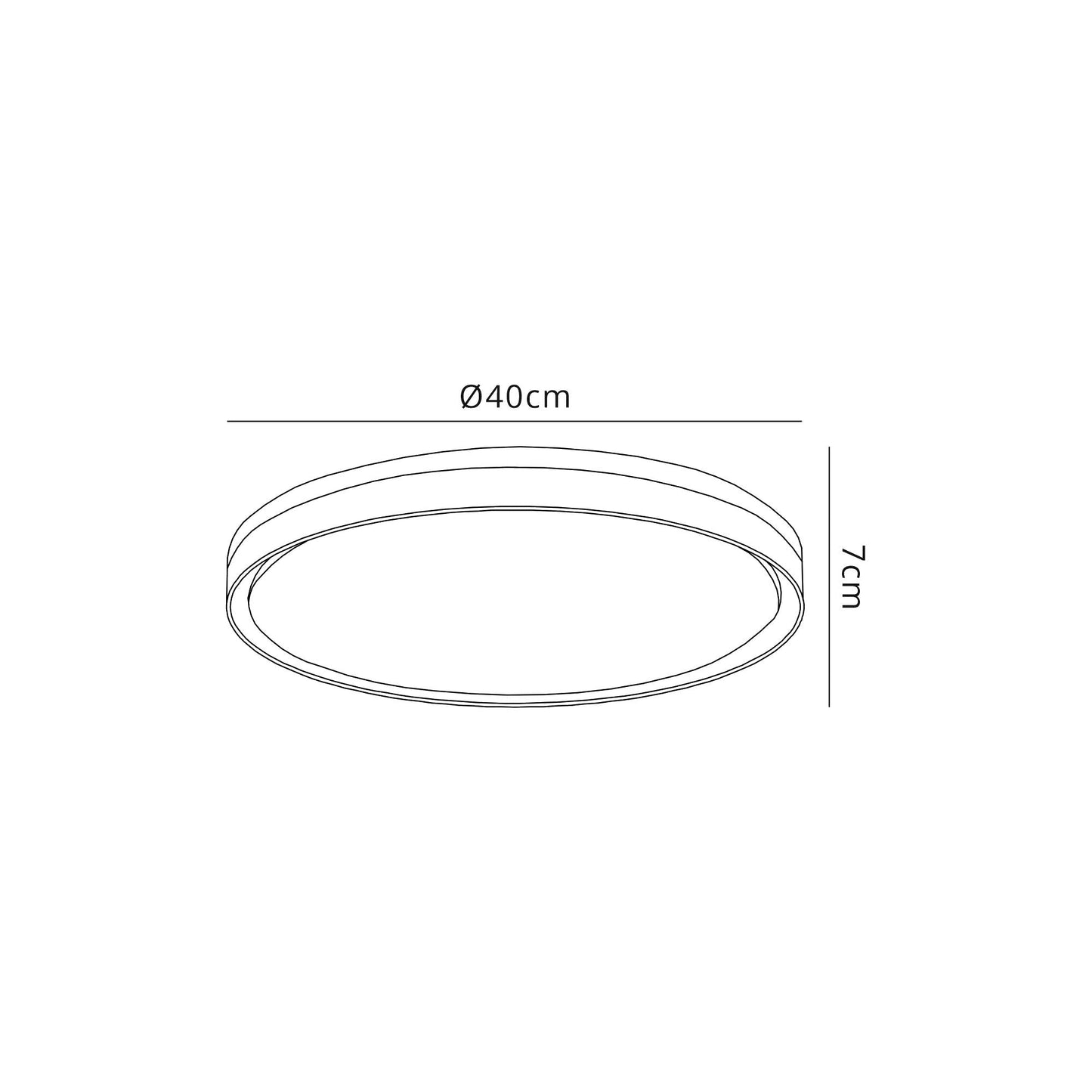 King Ceiling 39cm, 1 x 24W LED, 3 Step-Dimmable, 3000K, 1000lm, IP44, Silver and White Acrylic, 3yrs Warranty