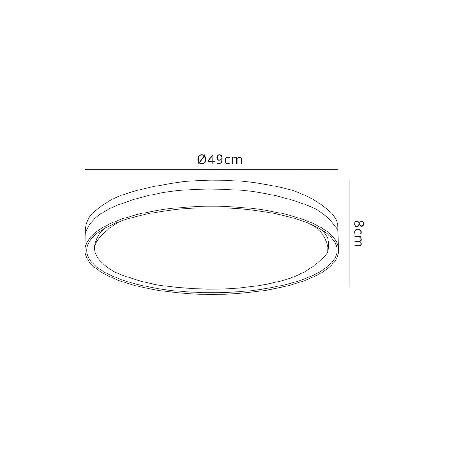 King Ceiling 48cm, 1 x 36W LED 3 Step-Dimmable, 3000K, 1575lm, IP44, Silver and White Acrylic, 3yrs Warranty