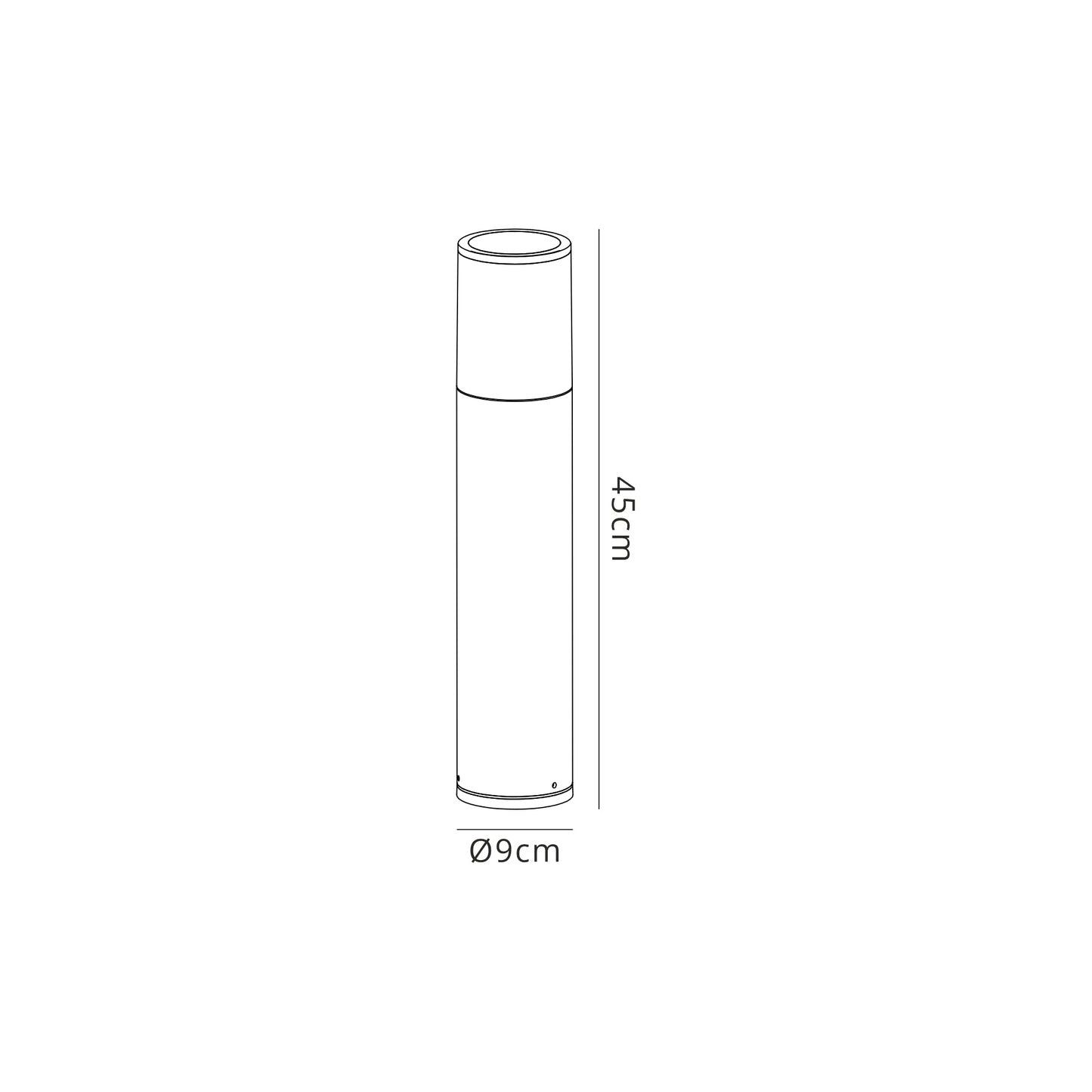 Paddock 45cm Post Lamp 1 x E27, IP54, Anthracite and Clear, 2yrs Warranty