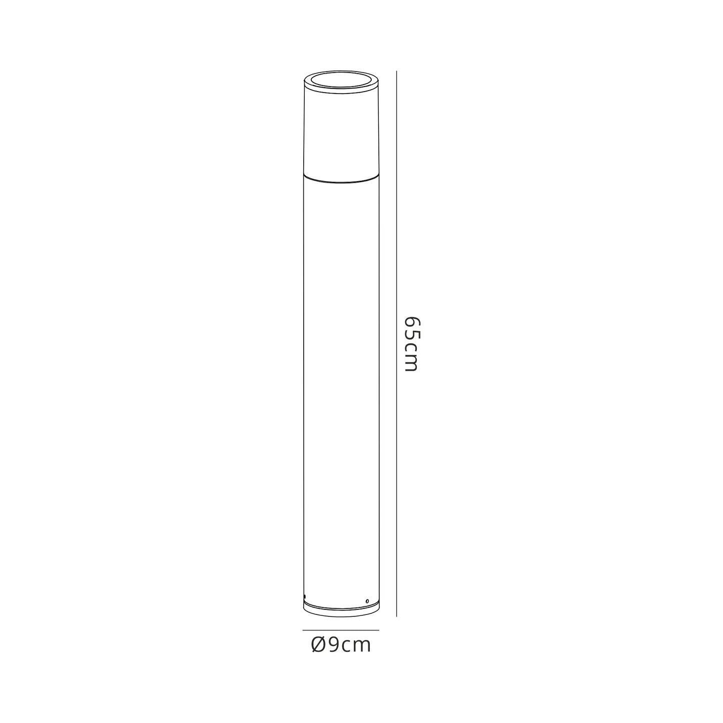 Paddock 65cm Post Lamp 1 x E27, IP54, Anthracite and Clear, 2yrs Warranty
