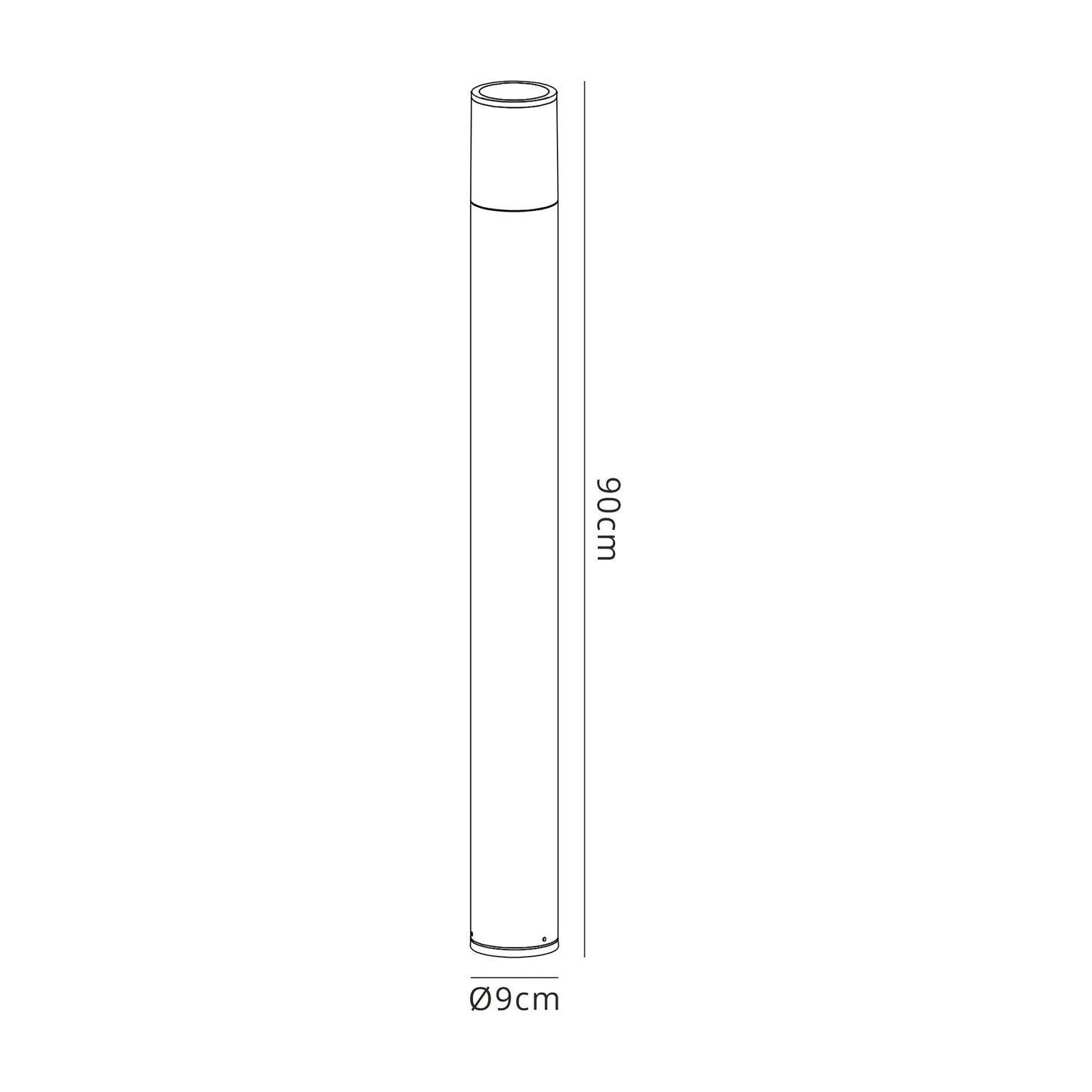Paddock 90cm Post Lamp 1 x E27, IP54, Anthracite and Clear, 2yrs Warranty
