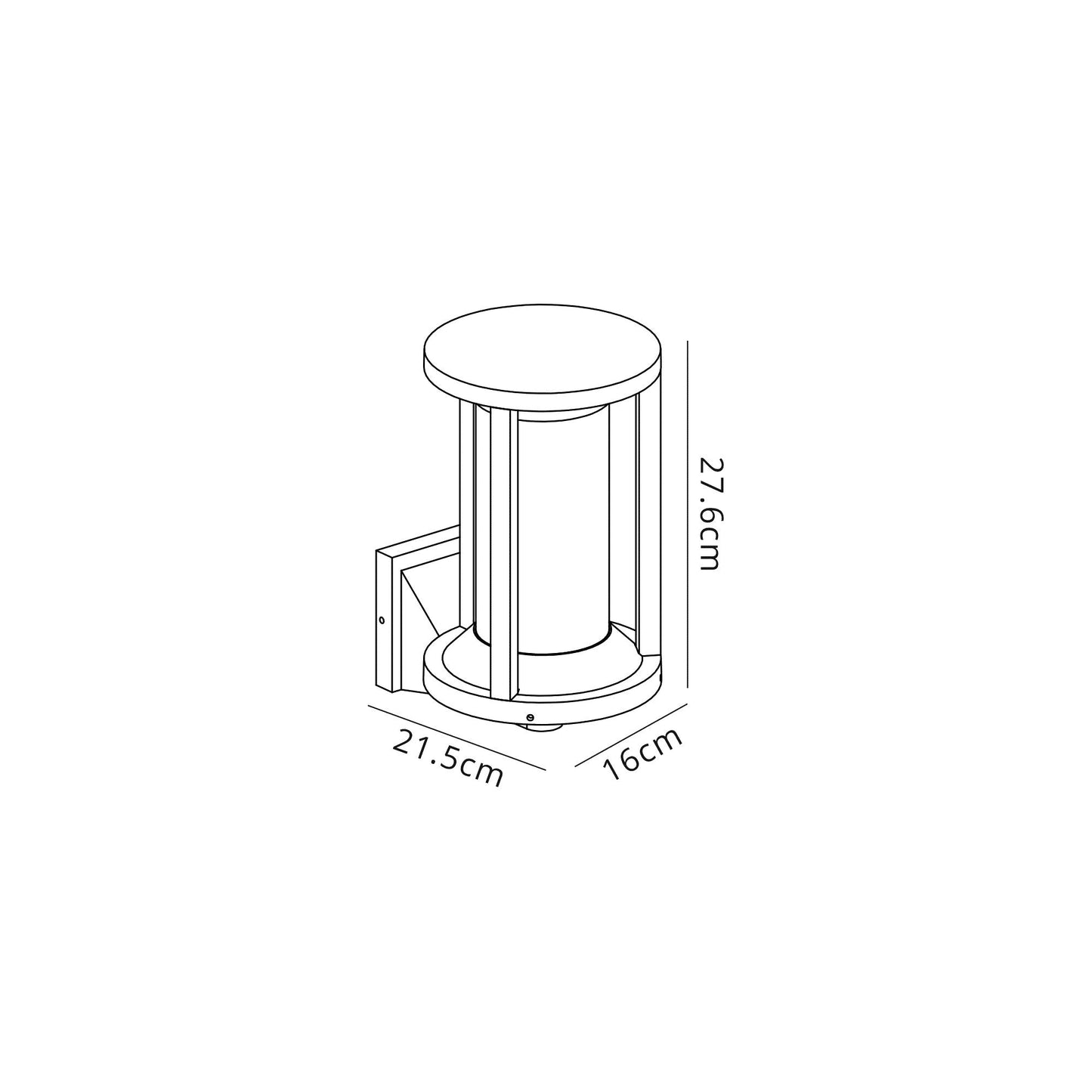 Acacia Wall Lamp Lantern, 1 x E27, IP65, Anthracite, 2yrs Warranty 2