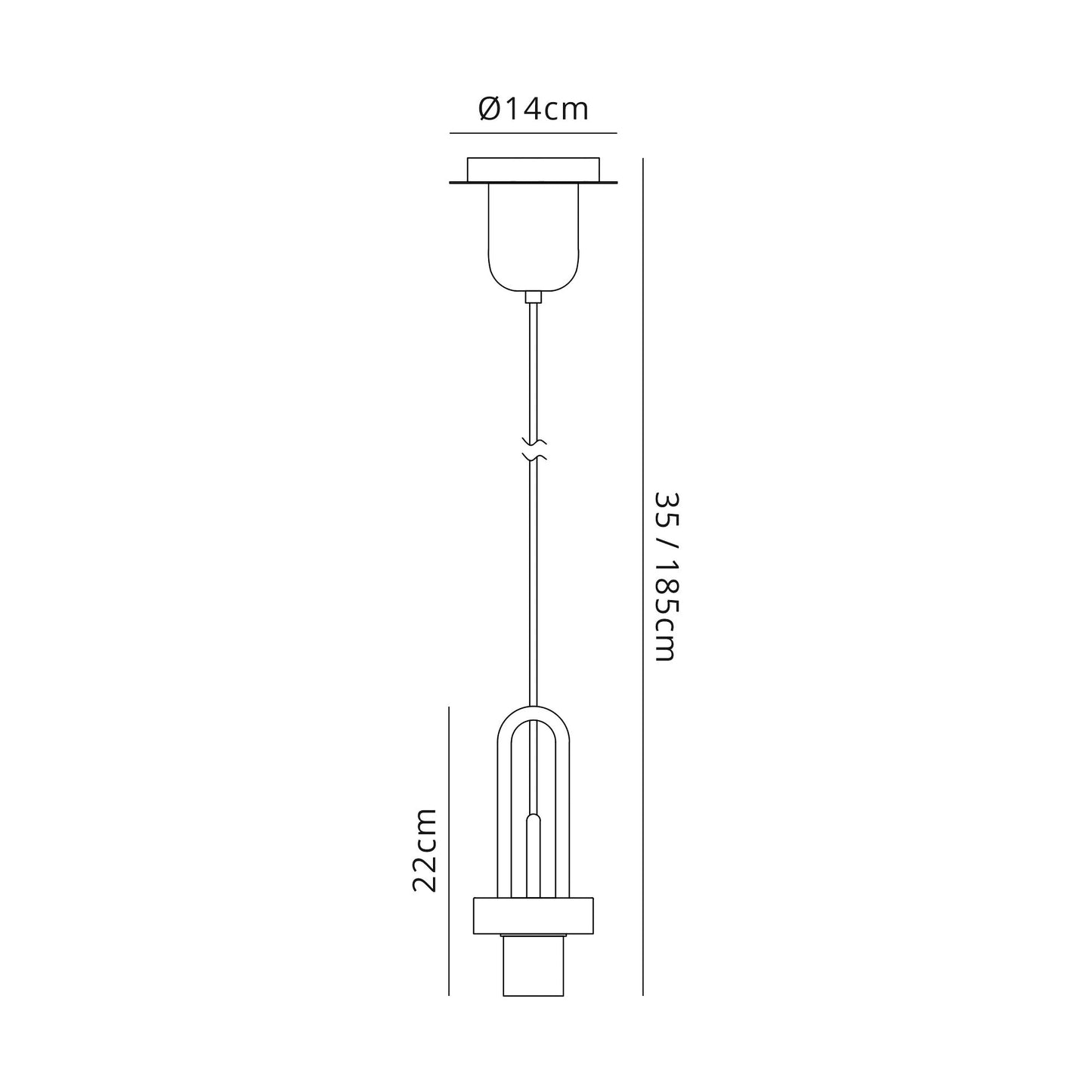 Kingsley Suspension Kit, 1 x E27, Polished Nickel and Matt Black