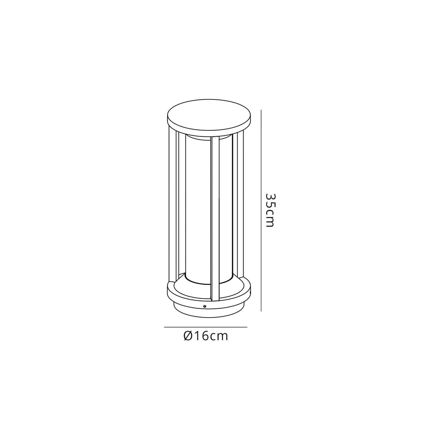 Acacia Post Lamp Medium, 1 x E27, IP65, Anthracite, 2yrs Warranty 2