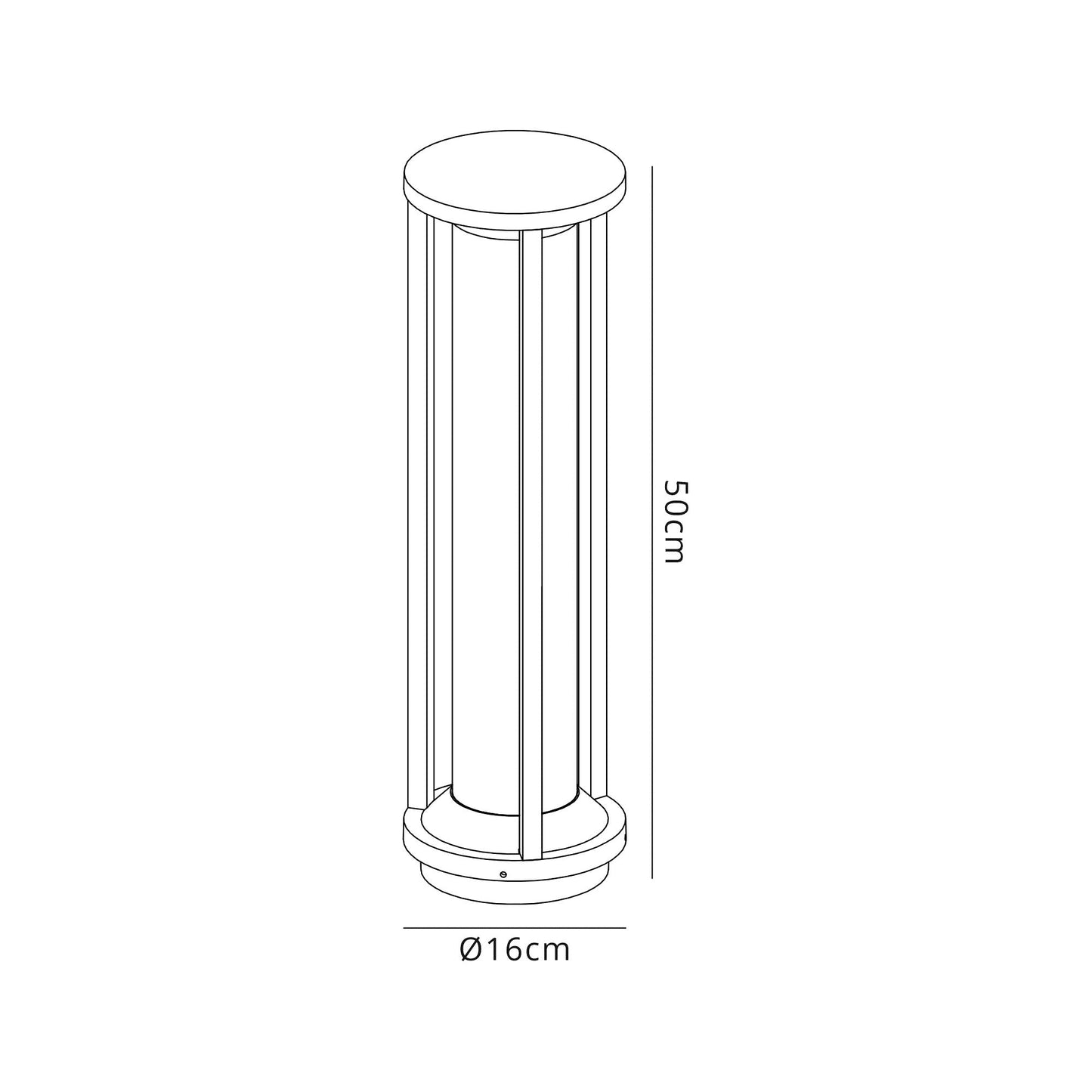 Acacia Post Lamp Large, 1 x E27, IP65, Anthracite, 2yrs Warranty 2