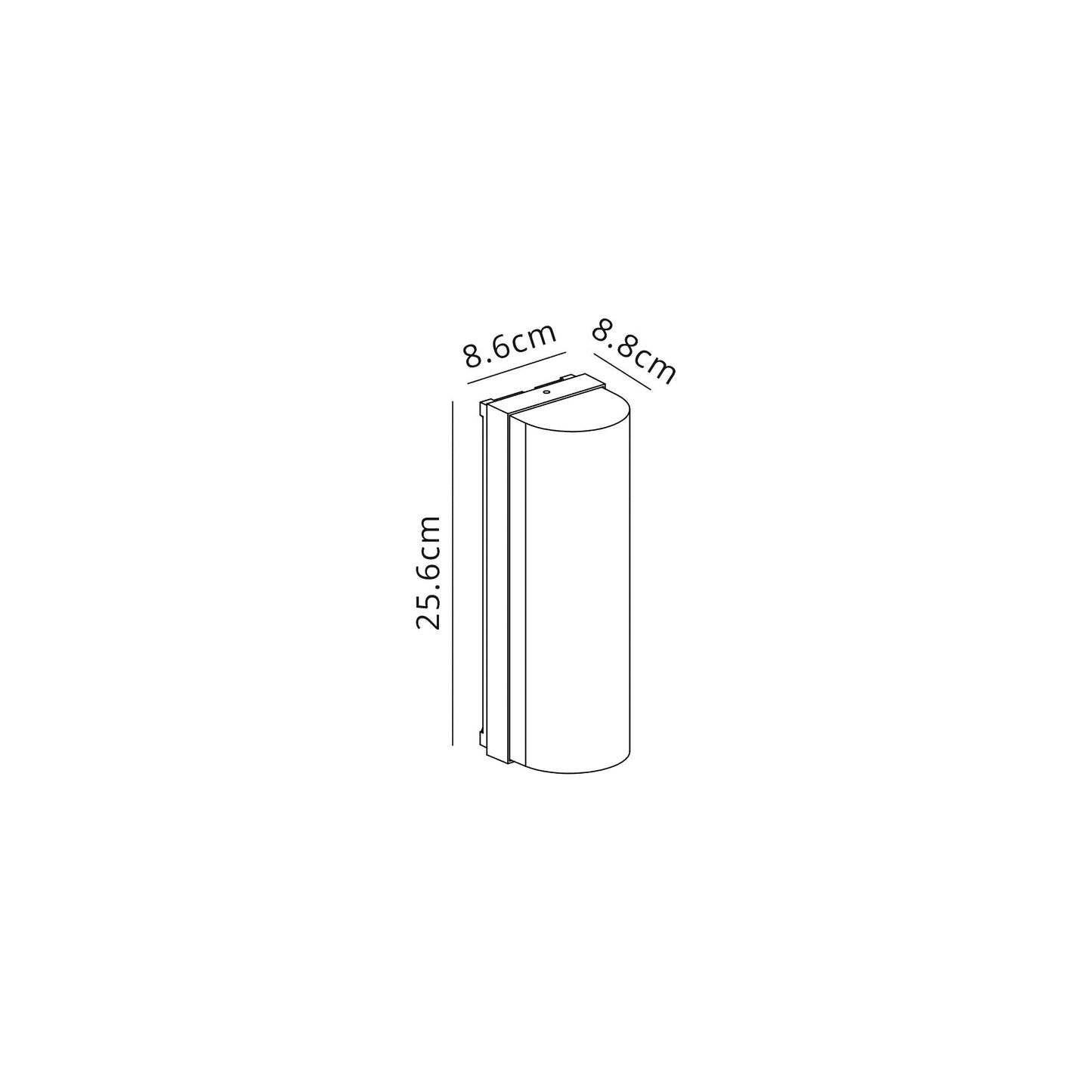 Acacia Wall Lamp Curved, 1 x E27, IP65, Anthracite, 2yrs Warranty 2