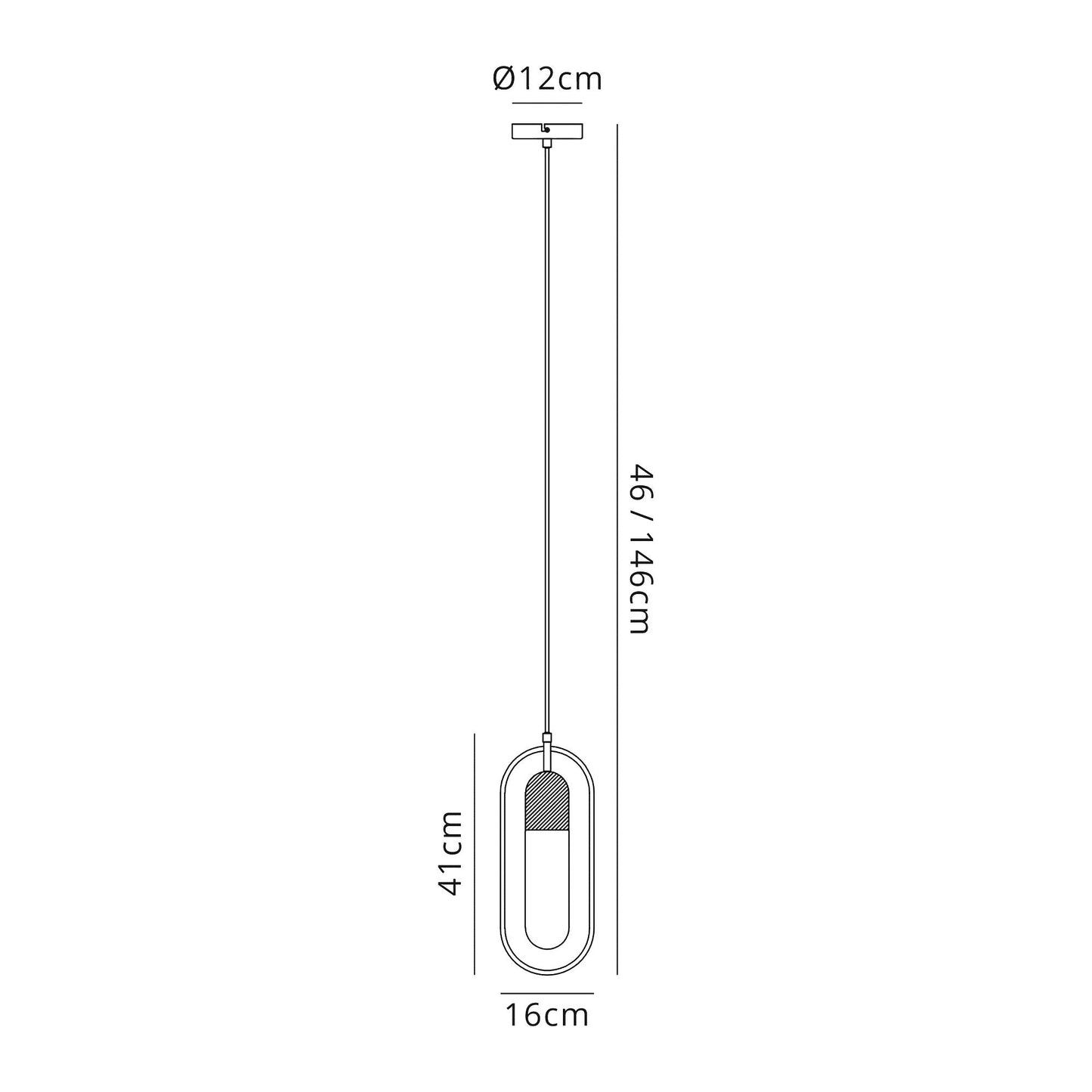 Cranford Rectangular Pendant, 1 x 7W LED, 4000K, 790lm, Antique Brass and Amber, 3yrs Warranty 2
