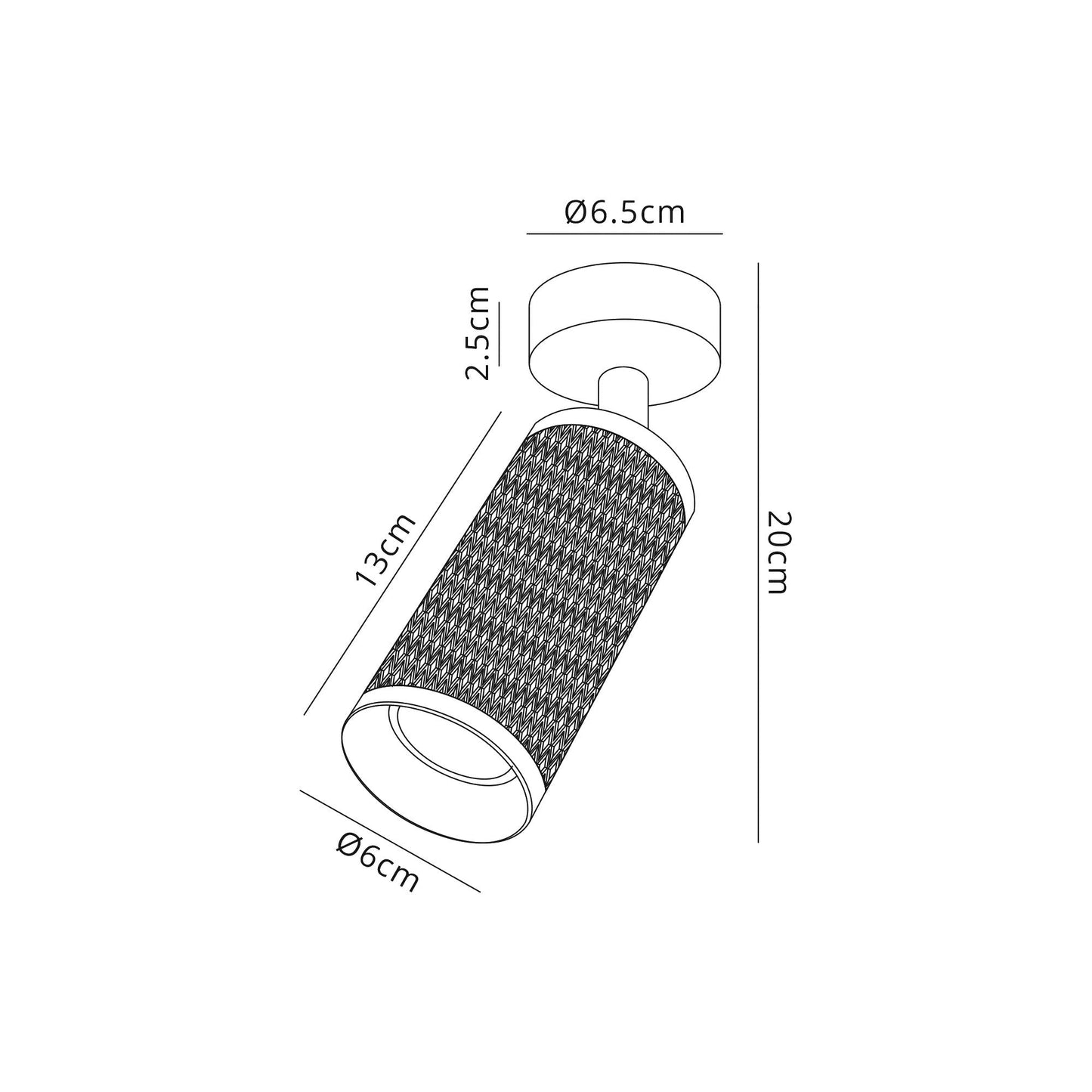 Heyes Surface Mounted Spot Light, 1 x GU10, Sand White