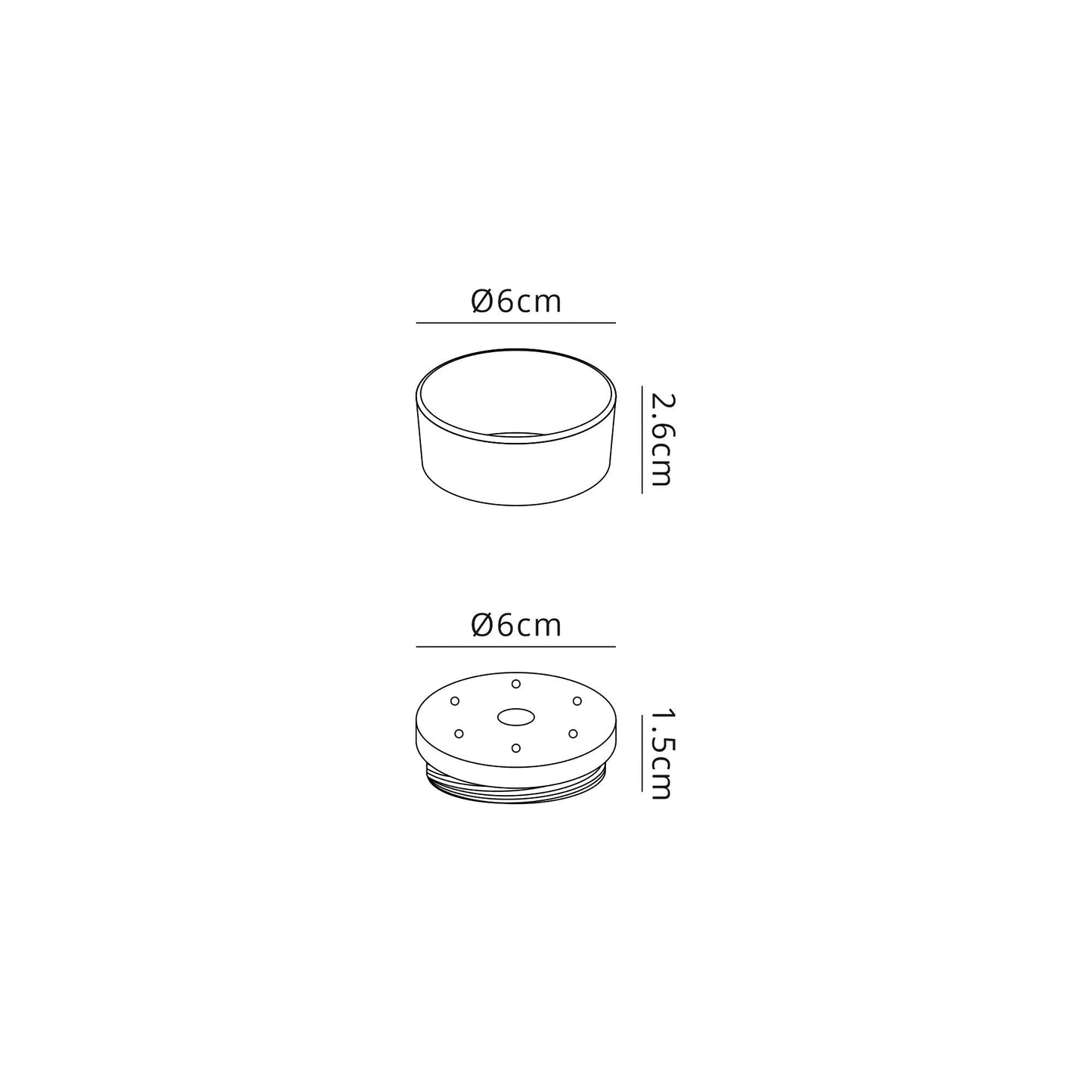 Heyes 2cm Face Ring & 1cm Back Ring Accessory Pack, Rose Gold