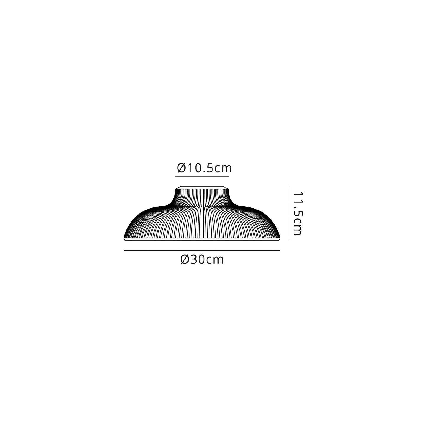 Stanley Round 30cm Amber Glass Lampshade