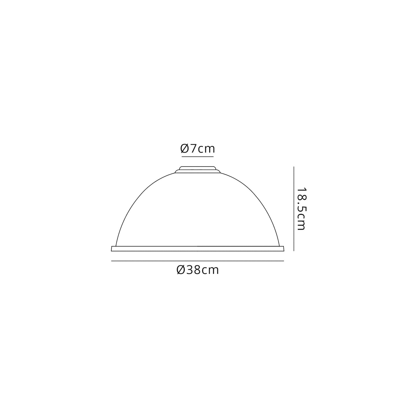 Stanley Dome 38cm Clear Glass Lampshade