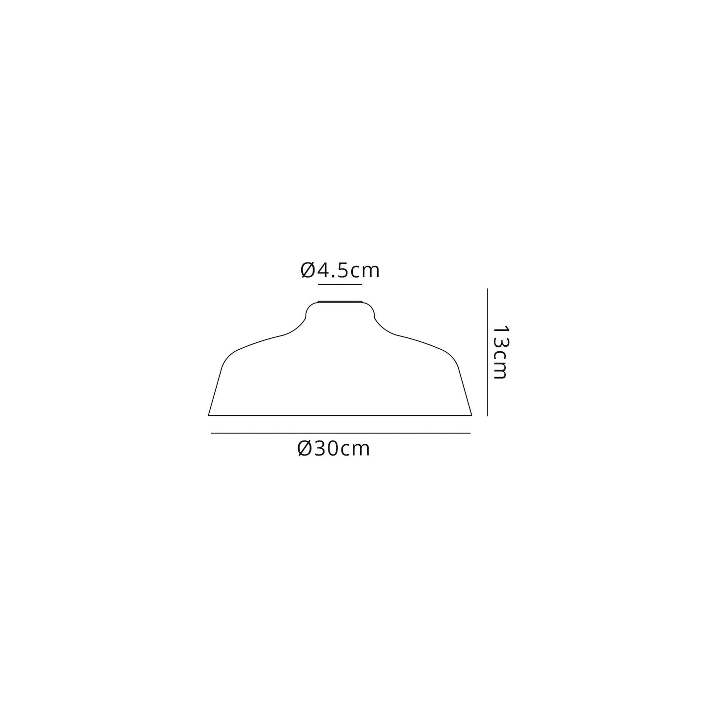 Stanley Flat Round 30cm Clear Glass Lampshade