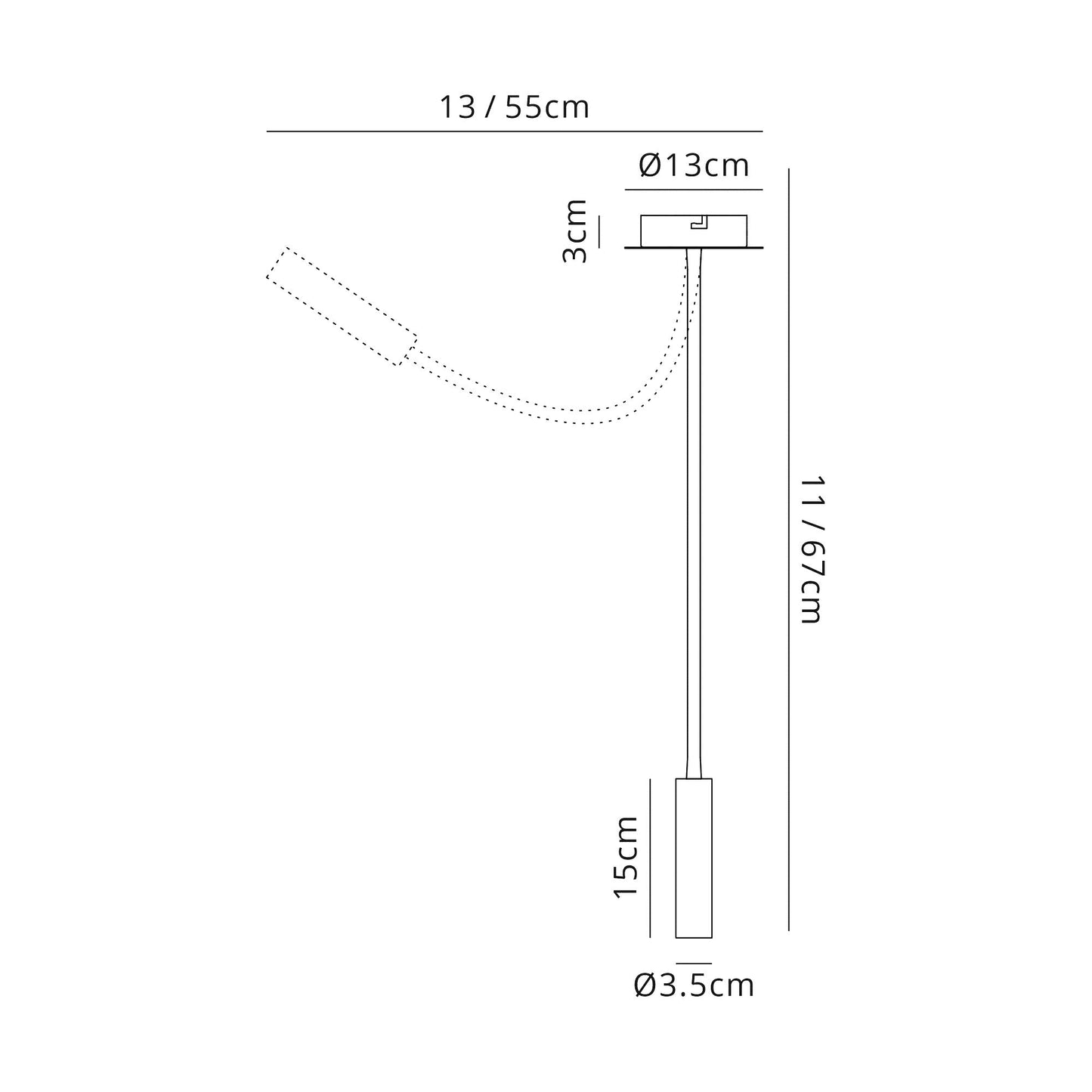 Clifton Ceiling, 1 Light Adjustable Arm, 1 x 5W LED, 3000K, 310lm, Black and Satin Copper, 3yrs Warranty