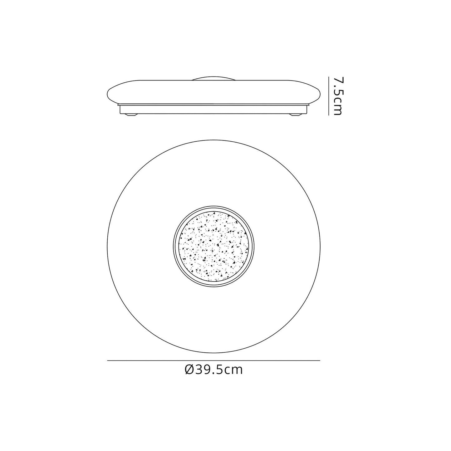 Moorside Ceiling, 1 x 24W LED, CCT Switchable 3000 and 4000 and 6000K, 2032lm, Opal White, 3yrs Warranty 2