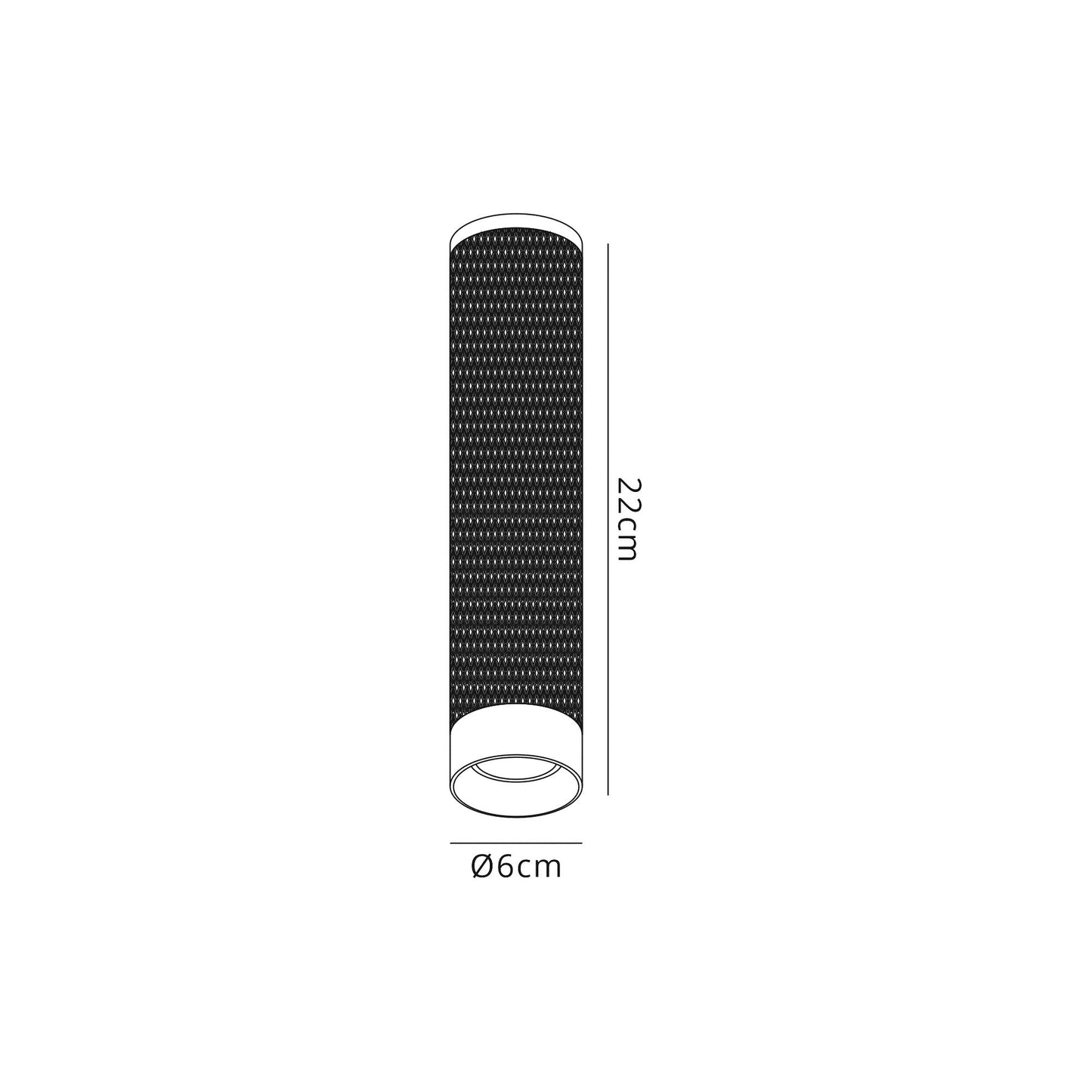 Heyes 1 Light 20cm Surface Mounted Ceiling GU10, Sand Black and Acrylic Ring