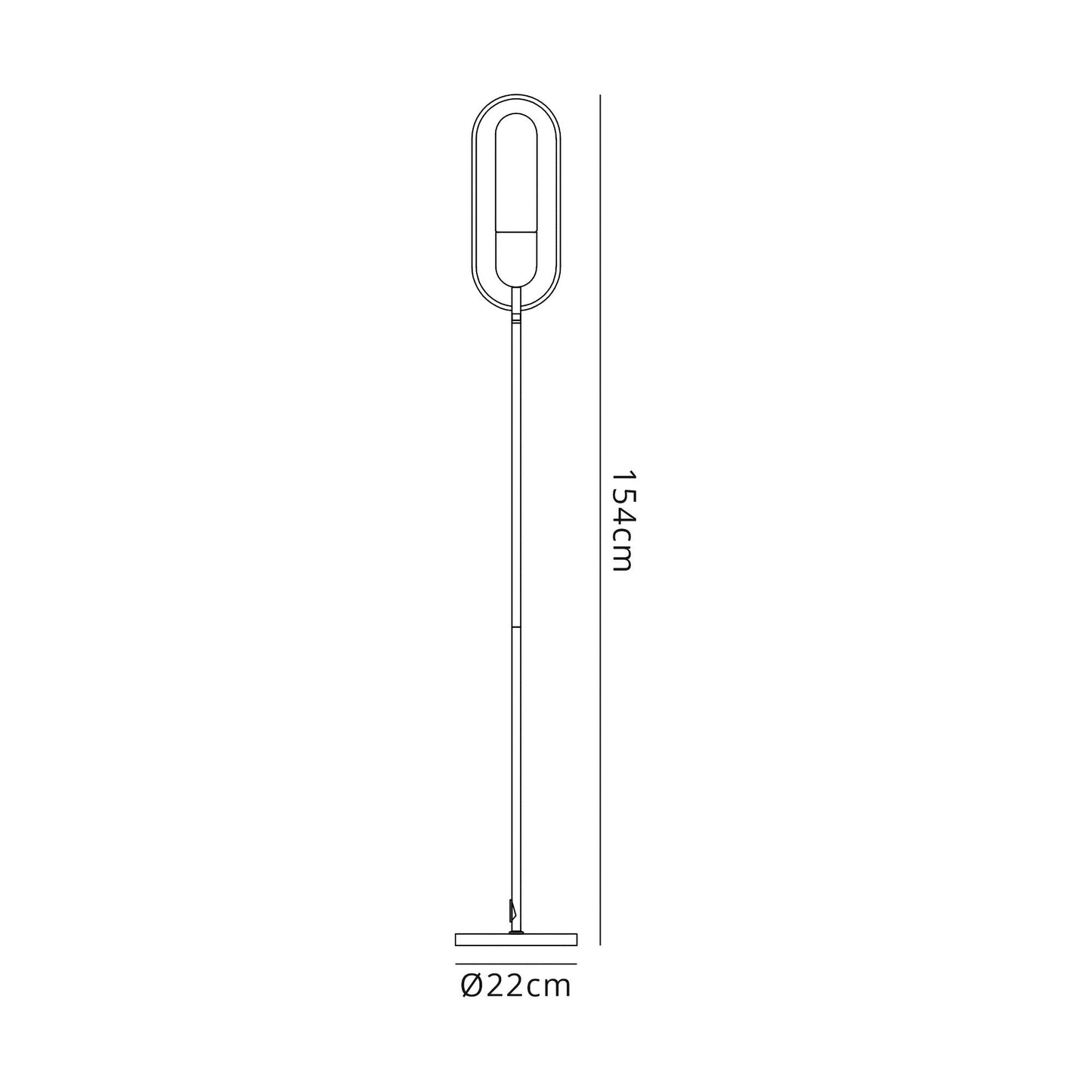 Cranford Floor Lamp, 1 x 7W LED, 4000K, 790lm, Black and Smoked, 3yrs Warranty 2