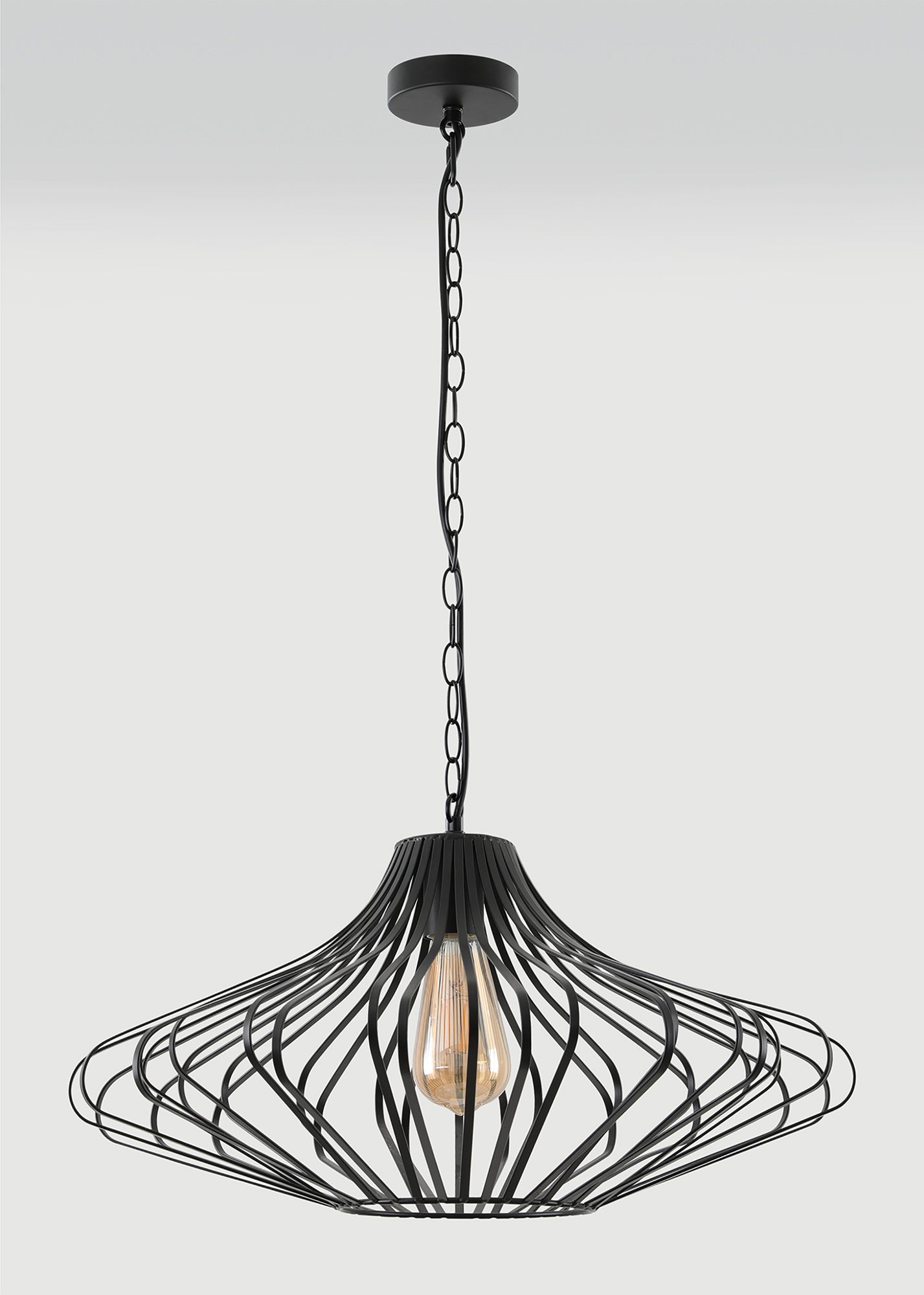 Adlington Pendant, 1 x E27, Matt Black 2