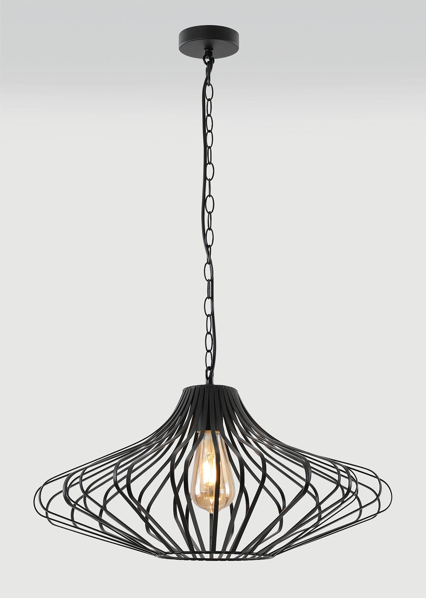 Adlington Pendant, 1 x E27, Matt Black 2