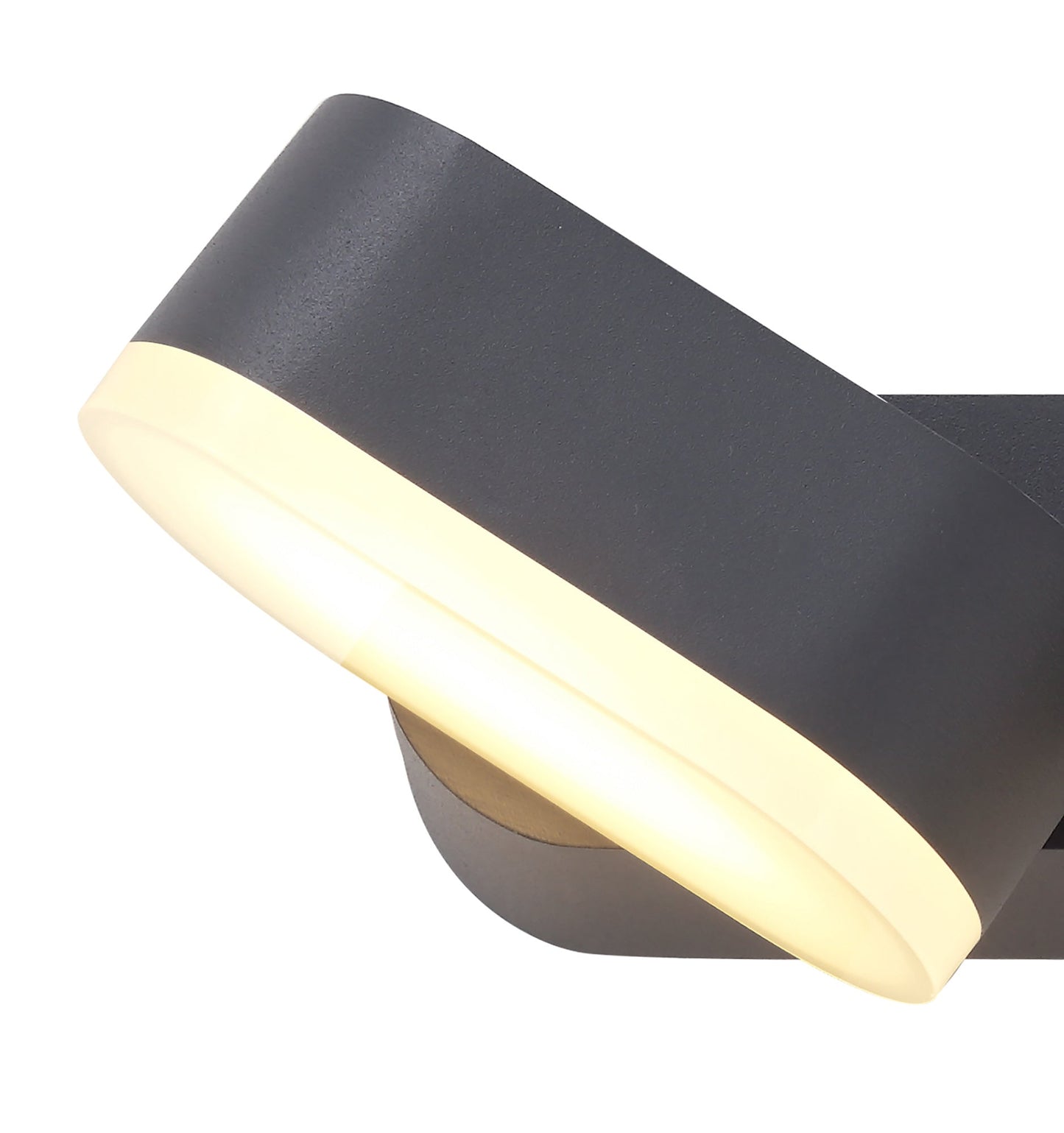 Albert 2 Light Adjustable Wall Lamp, 2 x 6W LED, 3000K, 780lm, IP54, Anthracite, 3yrs Warranty