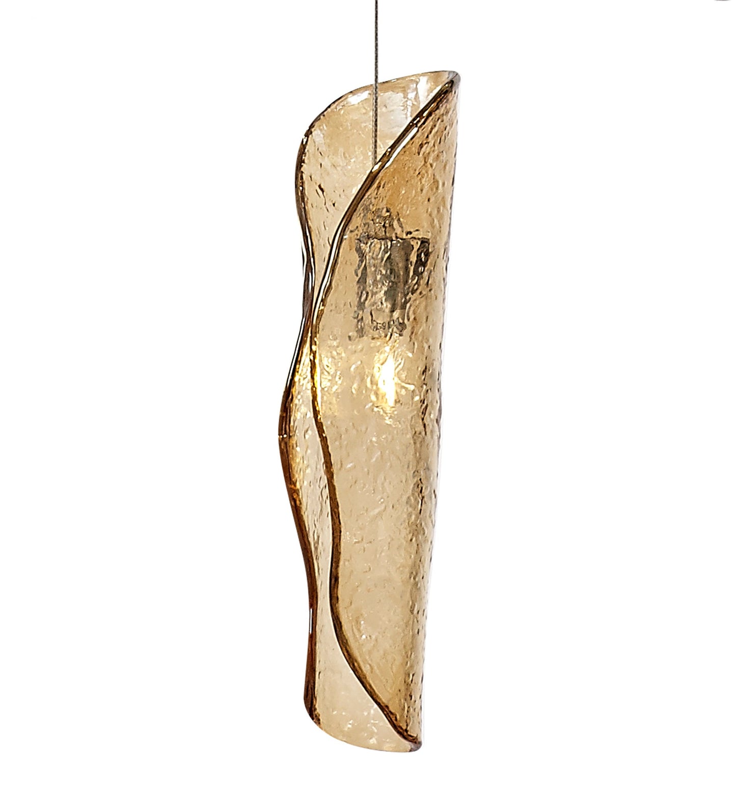 Alderley Pendant Polished Chrome and Clear & Amber & Smoked Glass