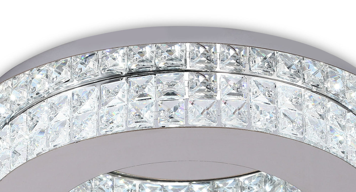 Appleton Ceiling Light, 1 x 18W LED, 4000K, 418lm, Polished Chrome and Crystal, 3yrs Warranty 2