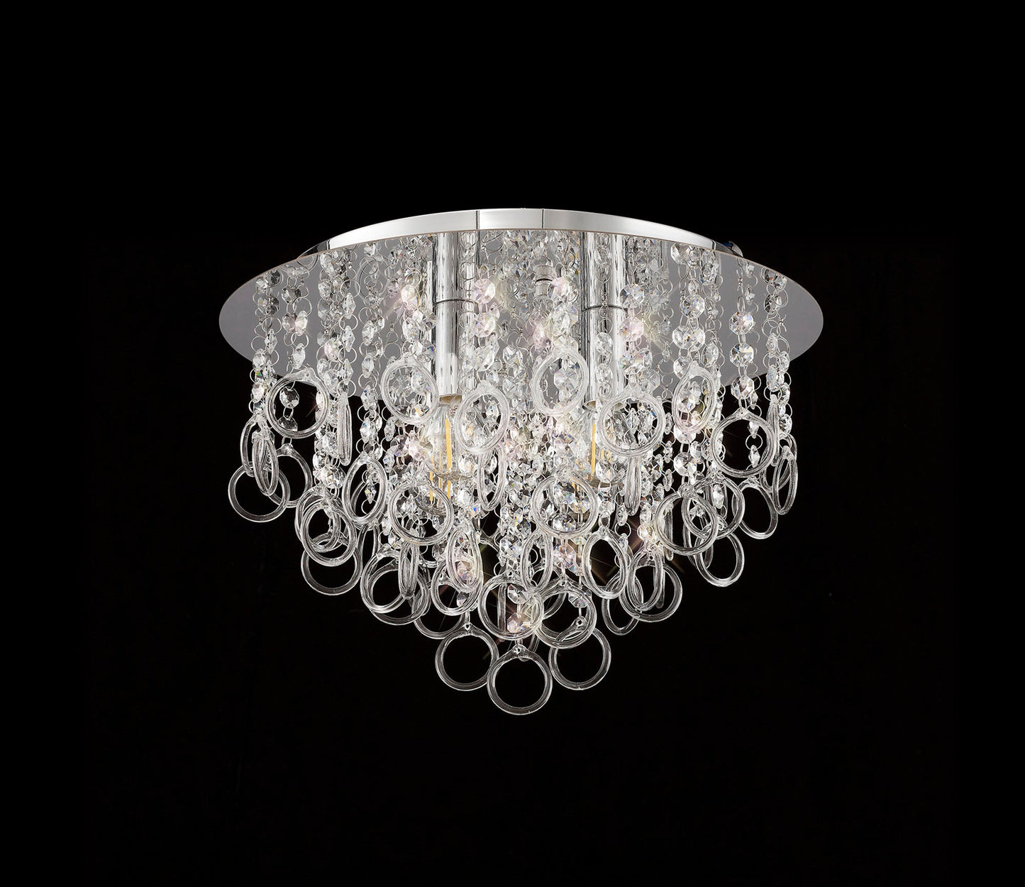 Apsley Ceiling, 4 Light E14, Polished Chrome and Crystal
