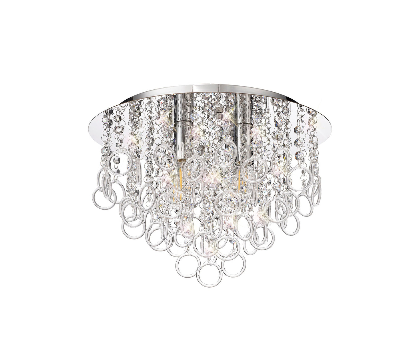 Apsley Ceiling, 4 Light E14, Polished Chrome and Crystal