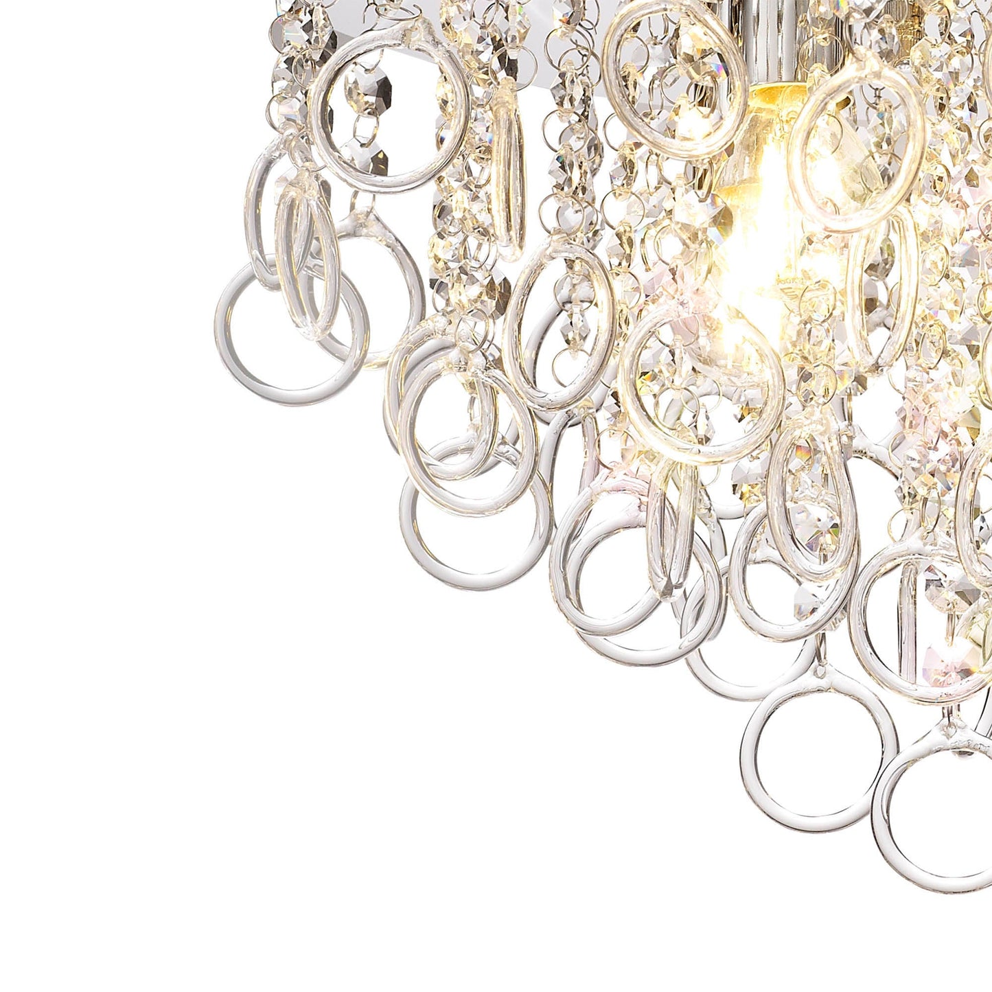 Apsley Ceiling, 4 Light E14, Polished Chrome and Crystal