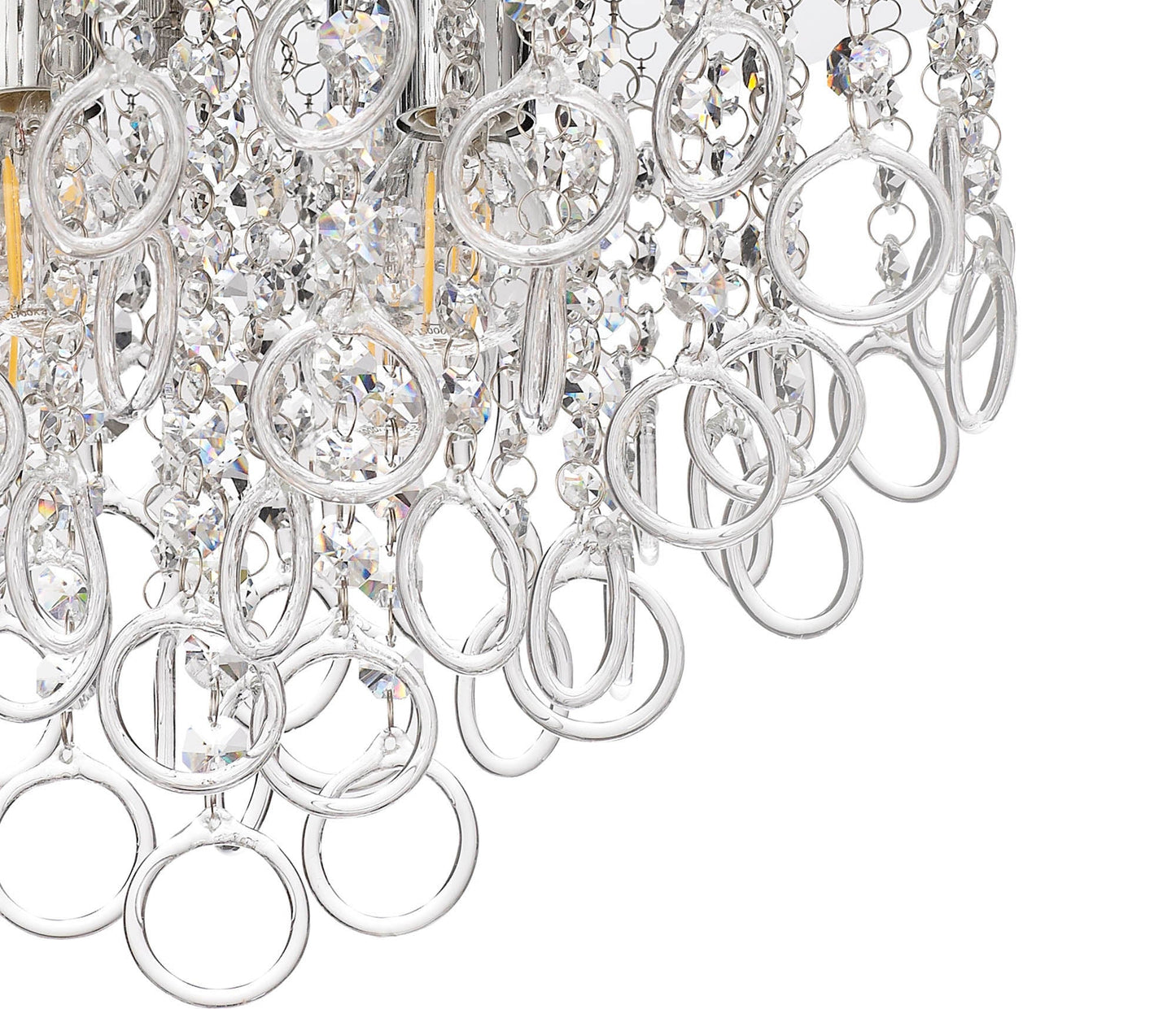 Apsley Ceiling, 4 Light E14, Polished Chrome and Crystal