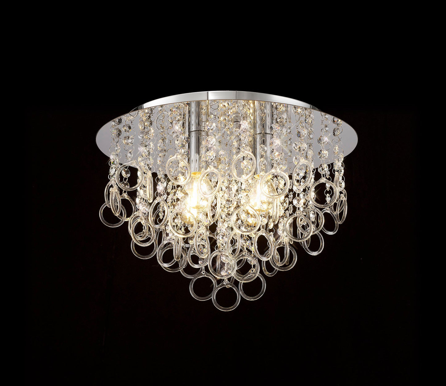Apsley Ceiling, 4 Light E14, Polished Chrome and Crystal