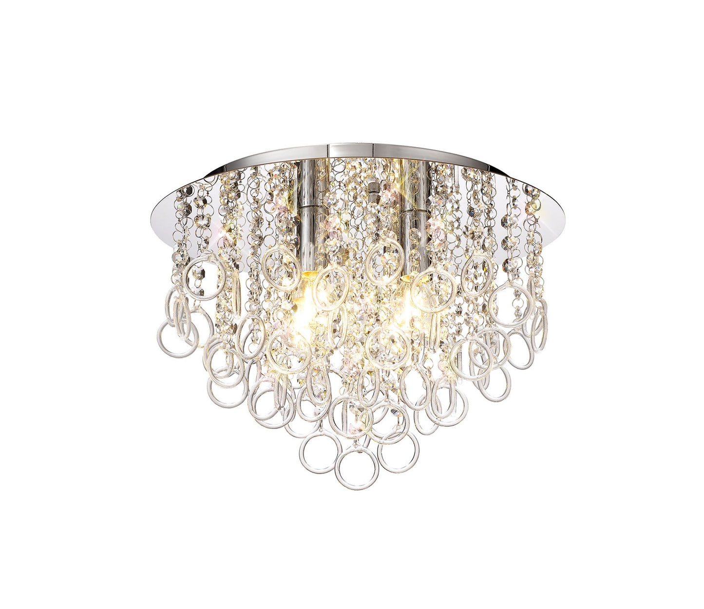 Apsley Ceiling, 4 Light E14, Polished Chrome and Crystal