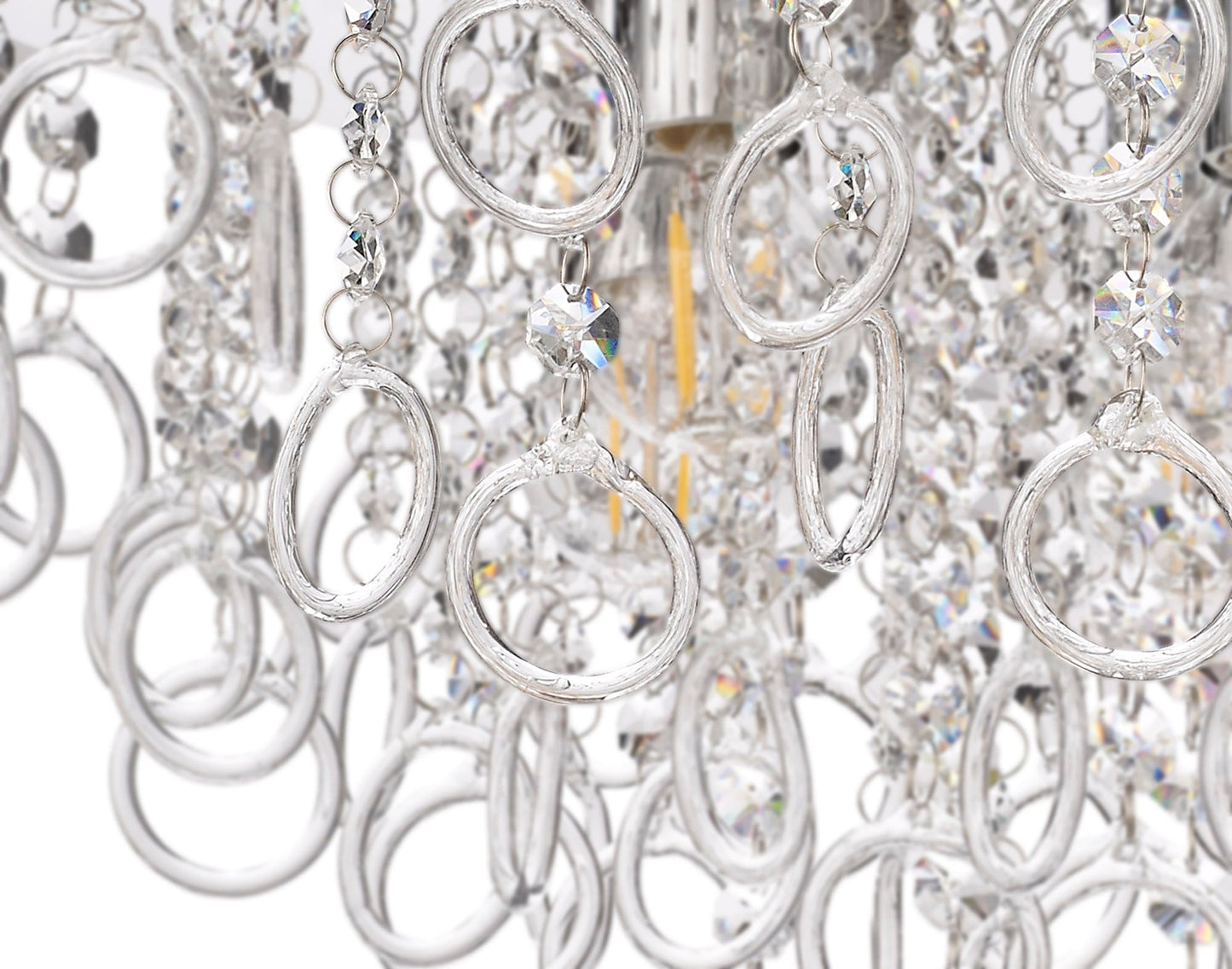 Apsley Ceiling, 6 Light E14, Polished Chrome and Crystal