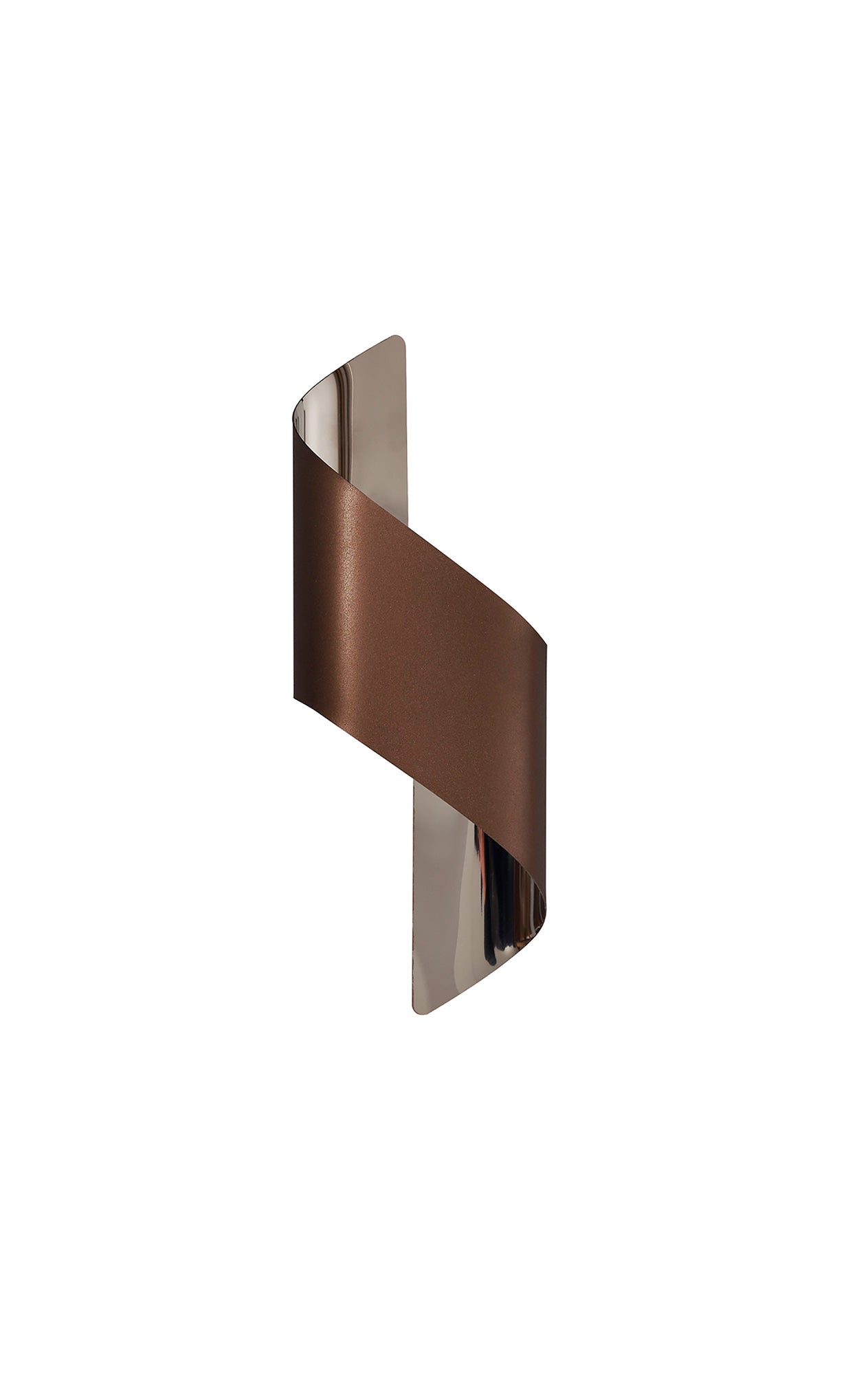 Arley Wall Lamp Small, 1 x 8W LED, 3000K, 640lm, Satin Brown and Polished Chrome, 3yrs Warranty 2