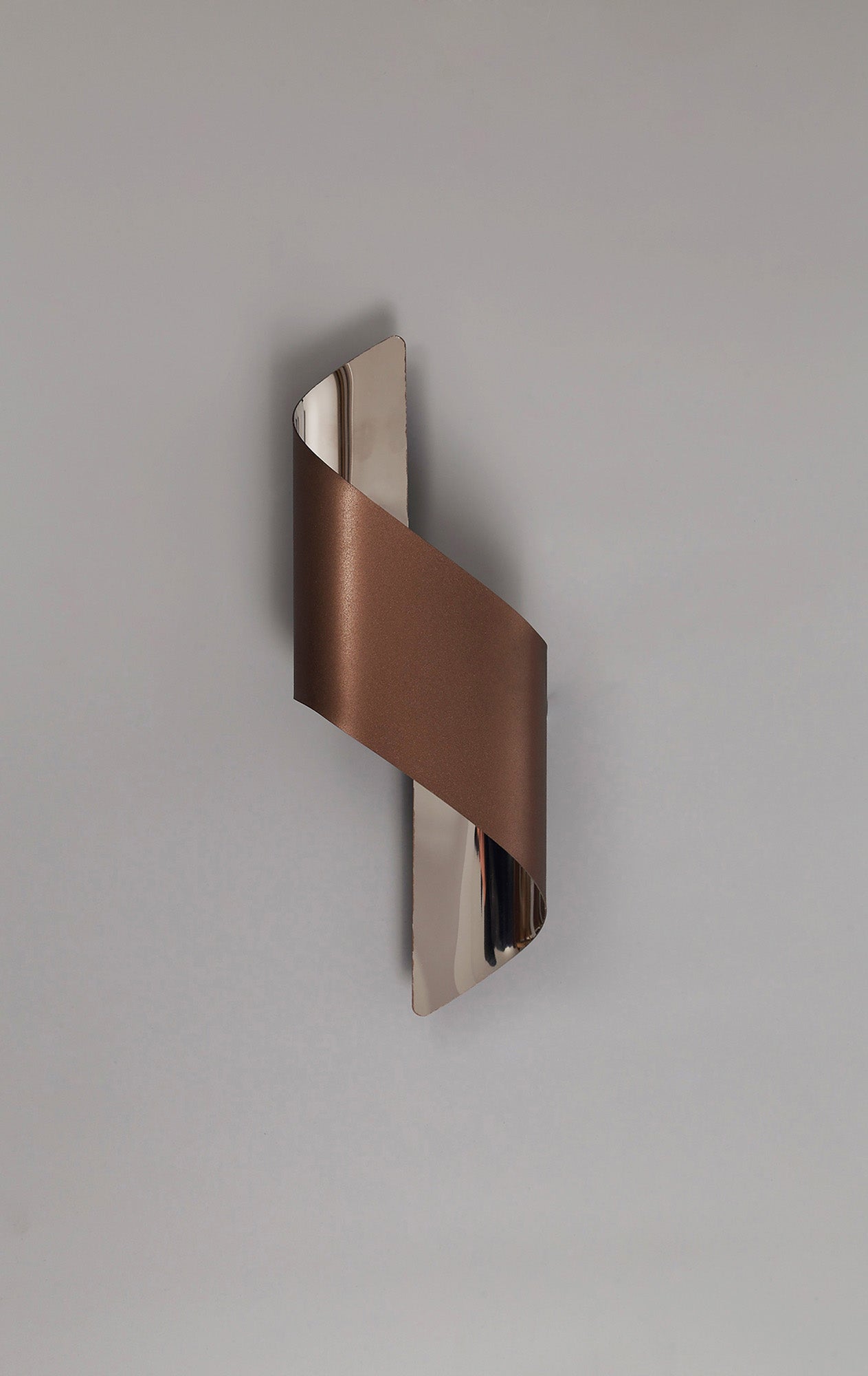 Arley Wall Lamp Small, 1 x 8W LED, 3000K, 640lm, Satin Brown and Polished Chrome, 3yrs Warranty 2